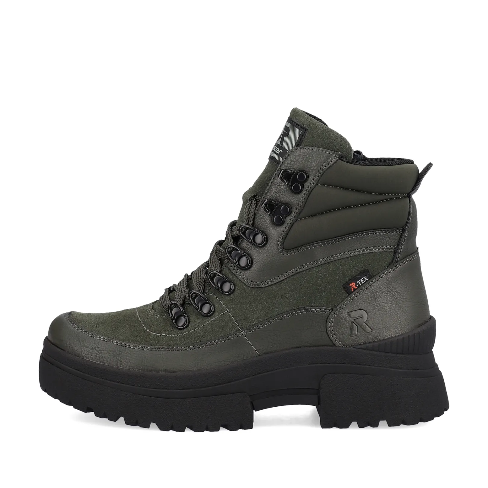 Rieker Stiefeletten & Boots<Damen Schnürstiefel army-green black Grün