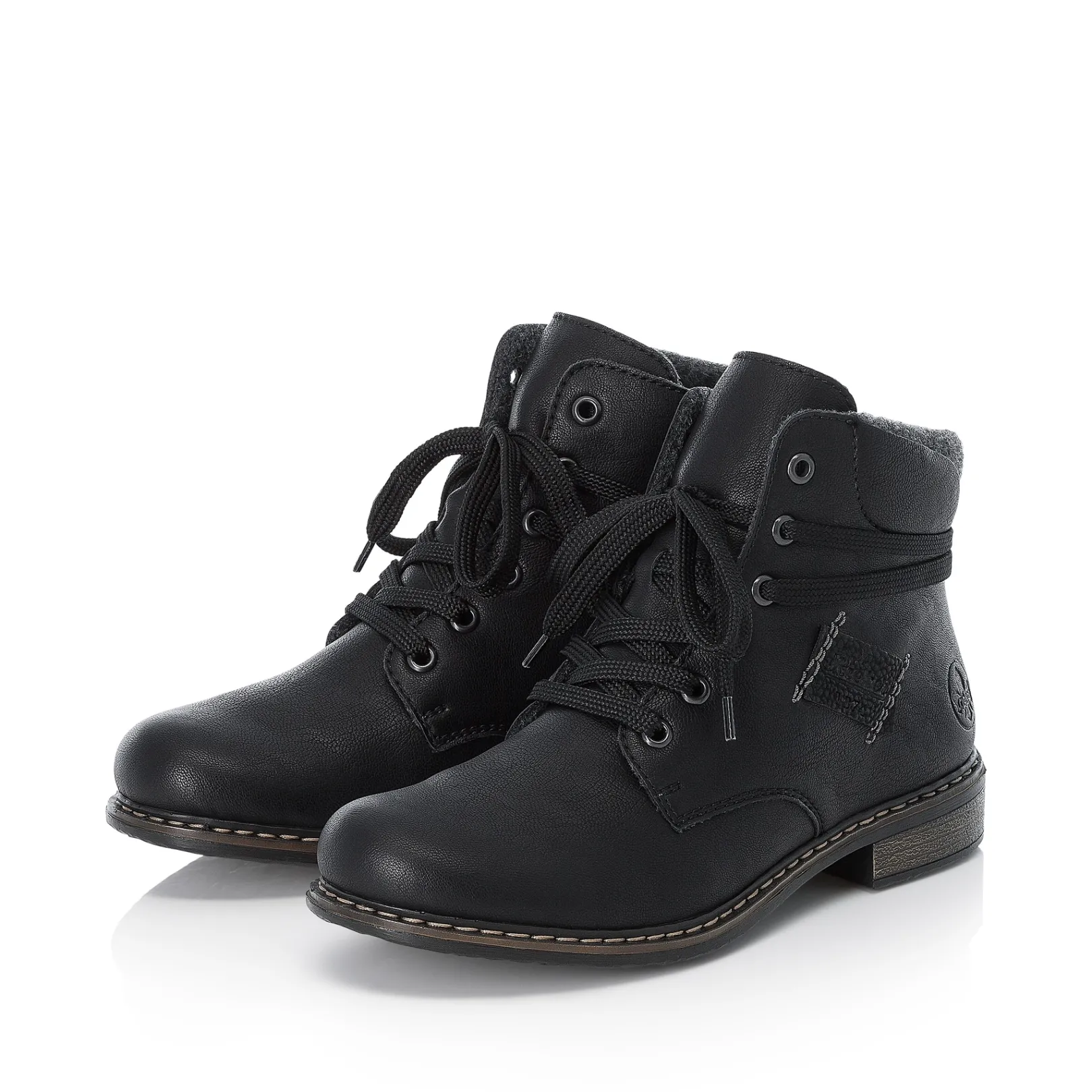 Rieker Stiefeletten & Boots<Damen Schnürstiefel asphalt Schwarz