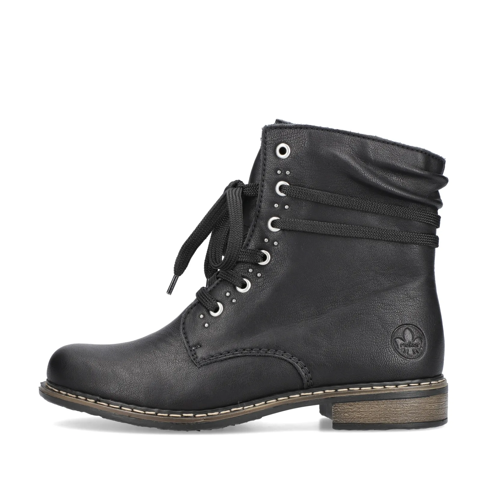 Rieker Stiefeletten & Boots<Damen Schnürstiefel asphalt Schwarz