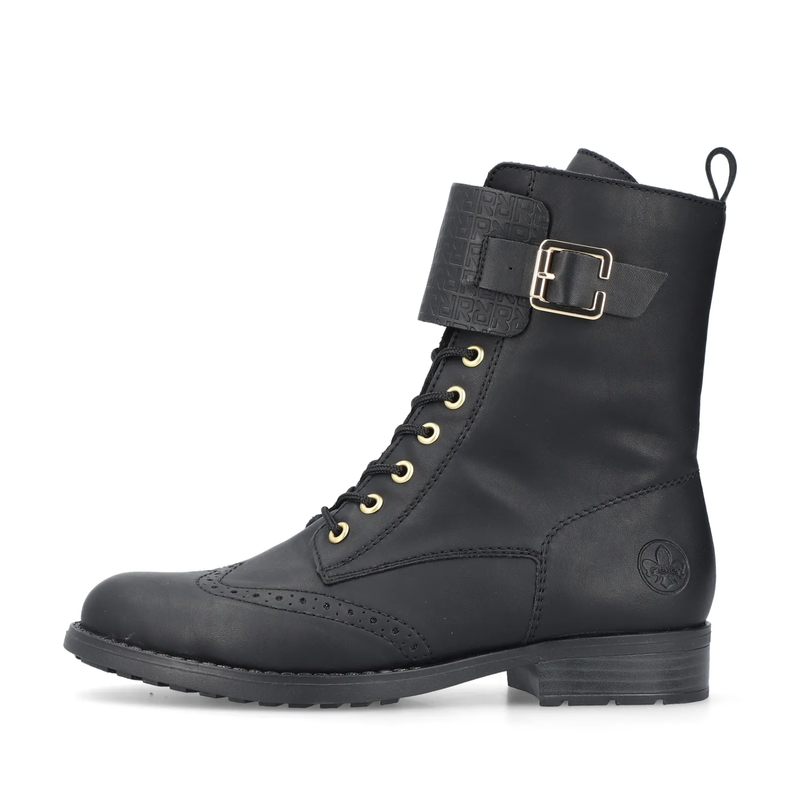 Rieker Stiefeletten & Boots<Damen Schnürstiefel asphalt Schwarz