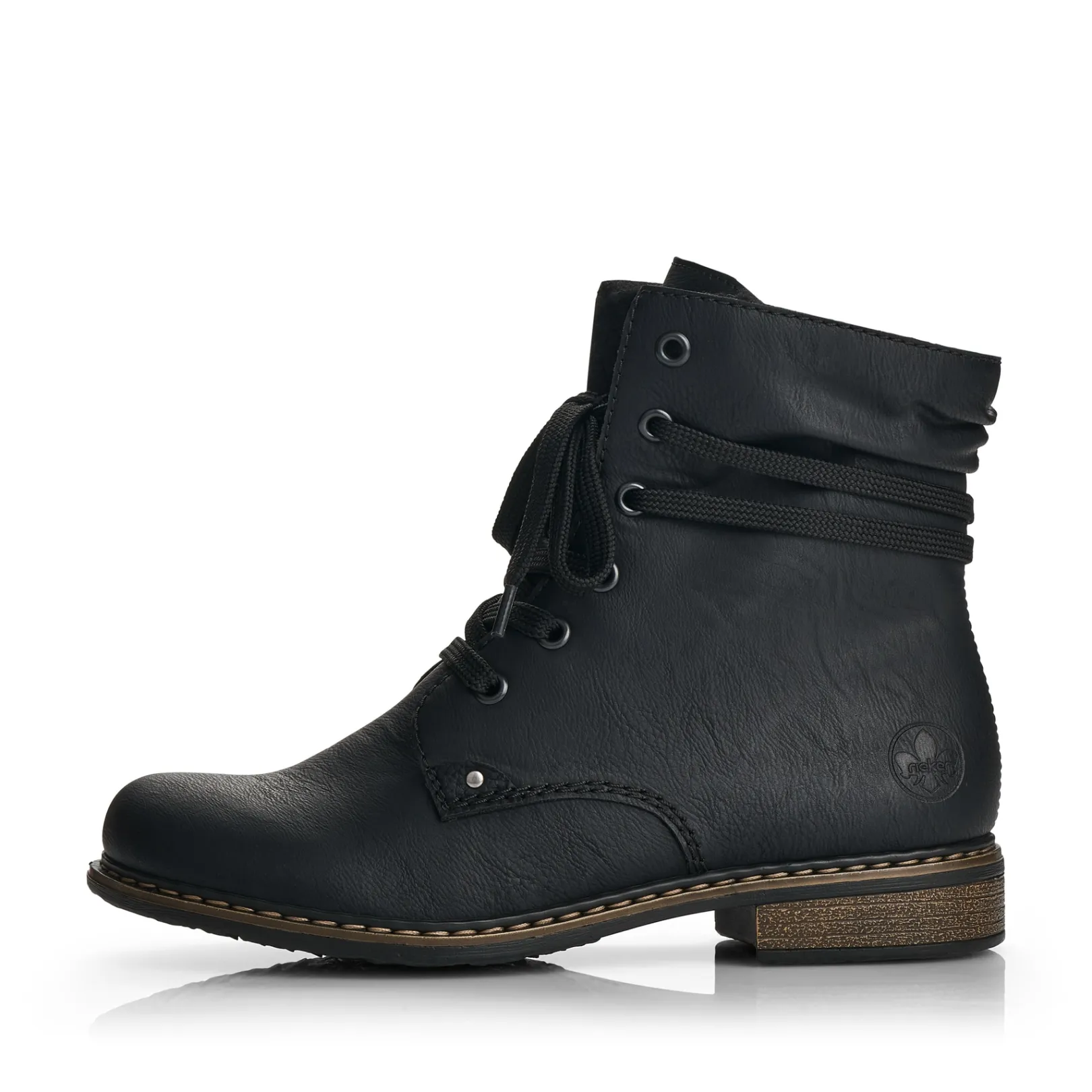 Rieker Stiefeletten & Boots<Damen Schnürstiefel asphalt Schwarz