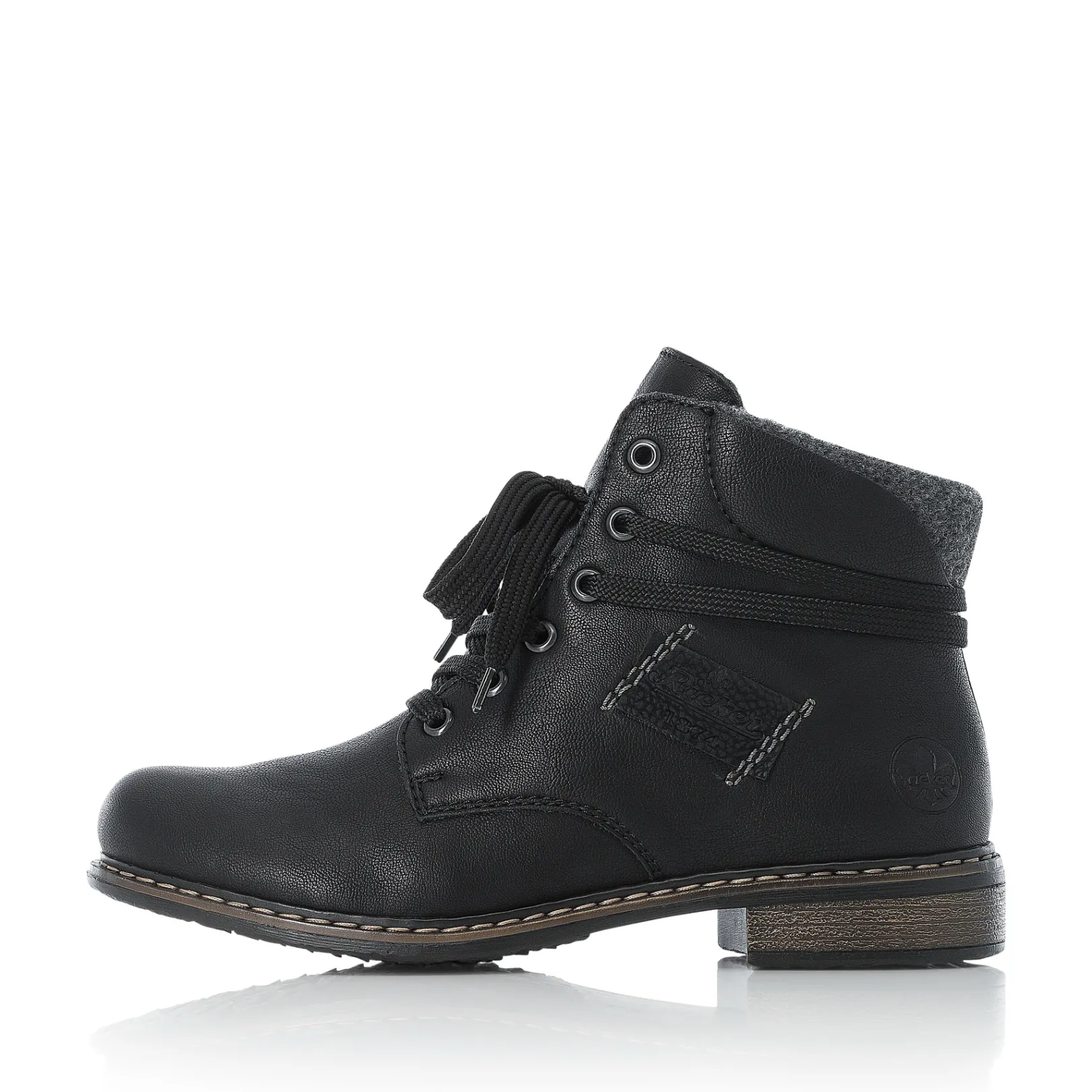 Rieker Stiefeletten & Boots<Damen Schnürstiefel asphalt Schwarz