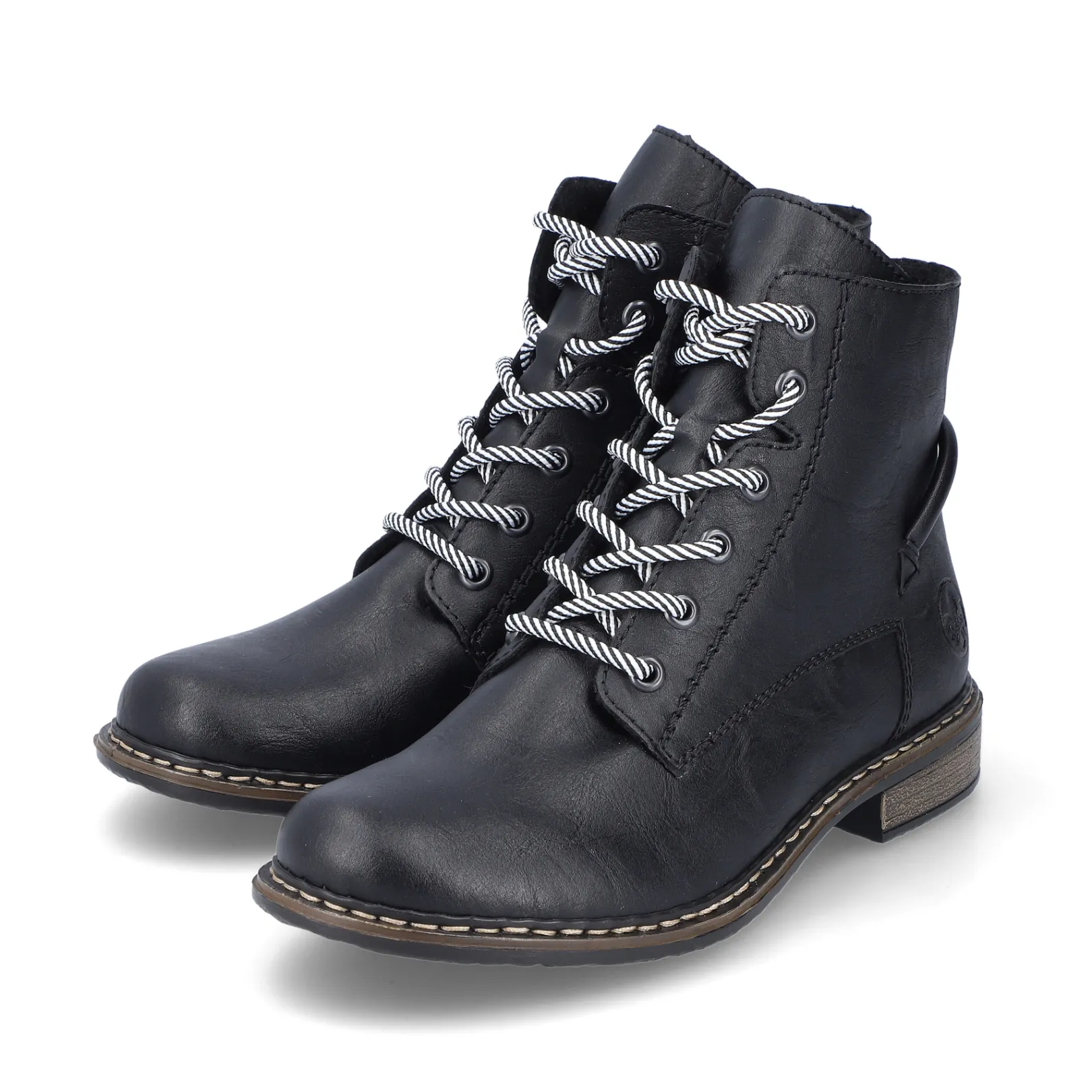 Rieker Stiefeletten & Boots<Damen Schnürstiefel asphalt Schwarz