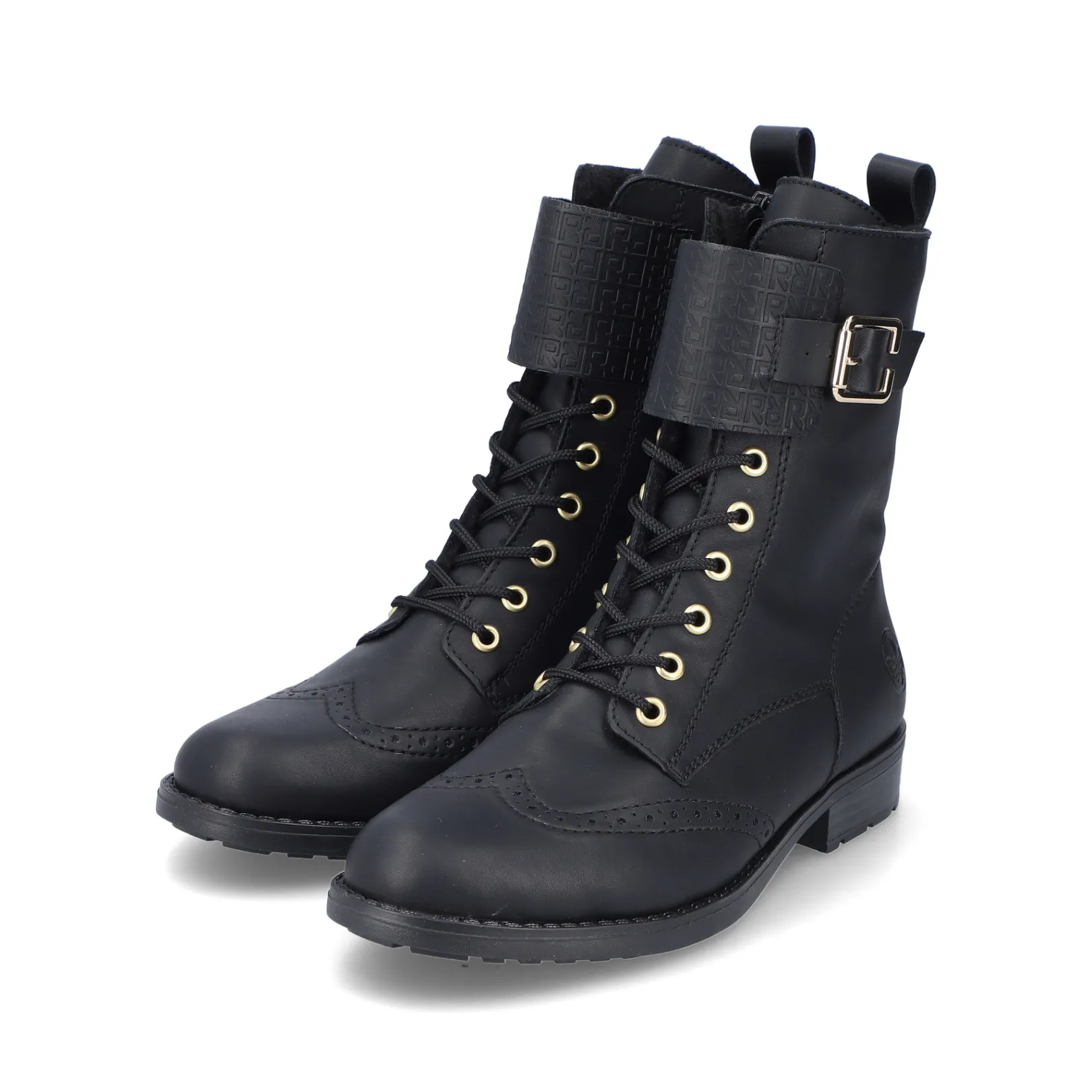 Rieker Stiefeletten & Boots<Damen Schnürstiefel asphalt Schwarz