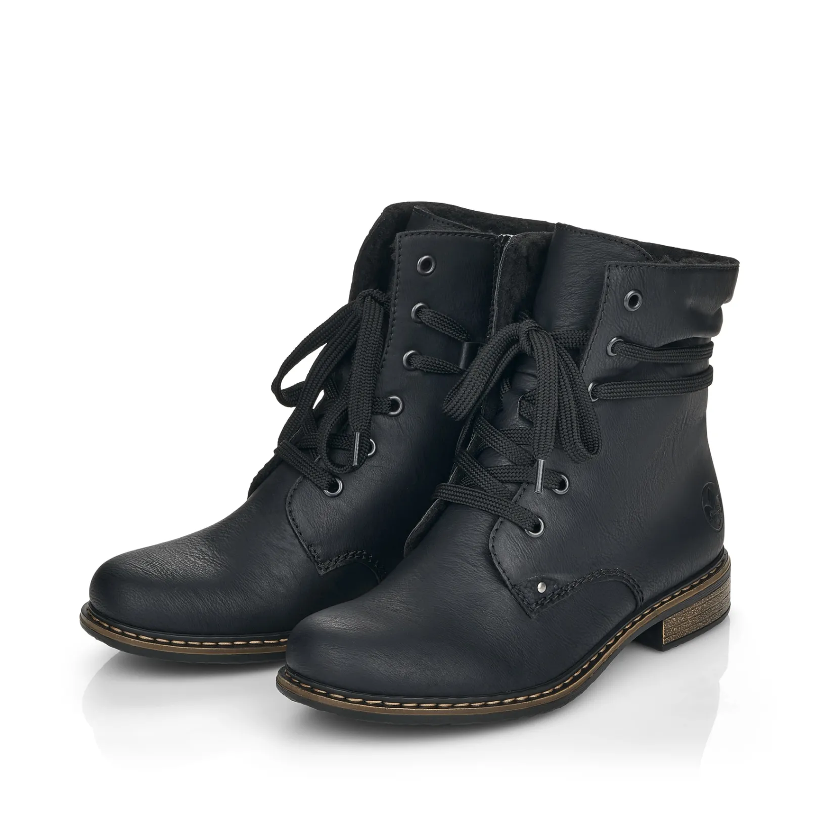 Rieker Stiefeletten & Boots<Damen Schnürstiefel asphalt Schwarz