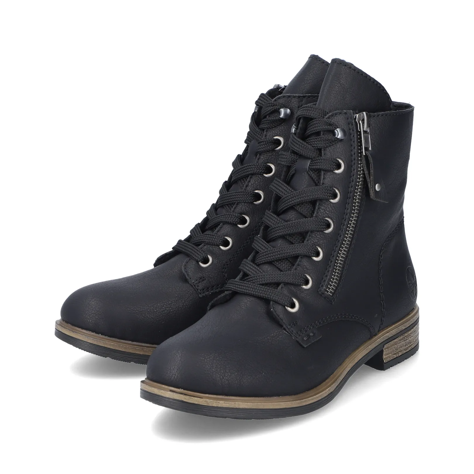 Rieker Stiefeletten & Boots<Damen Schnürstiefel asphalt Schwarz