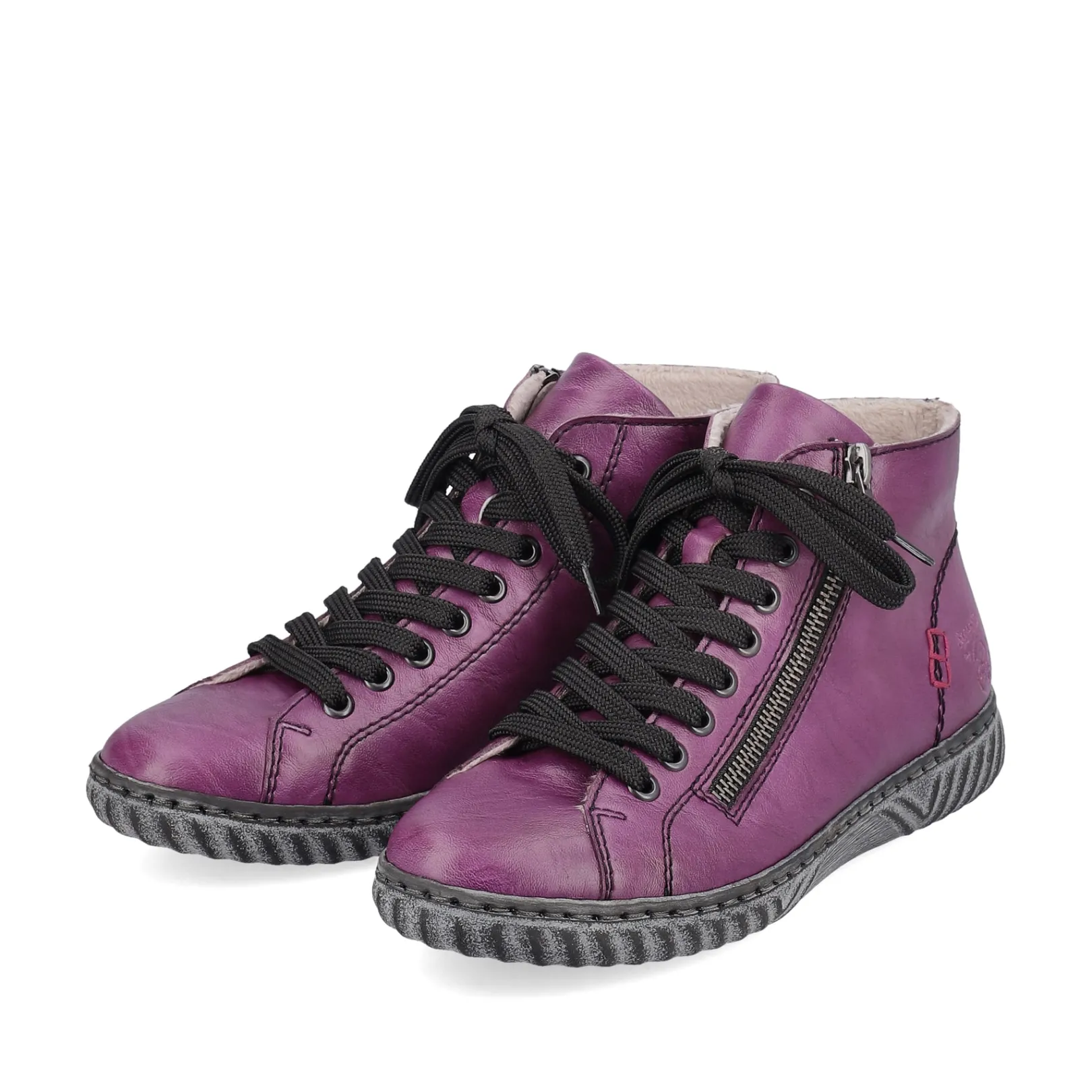 Rieker Stiefeletten & Boots<Damen Schnürstiefel aubergine-schwarz Lila