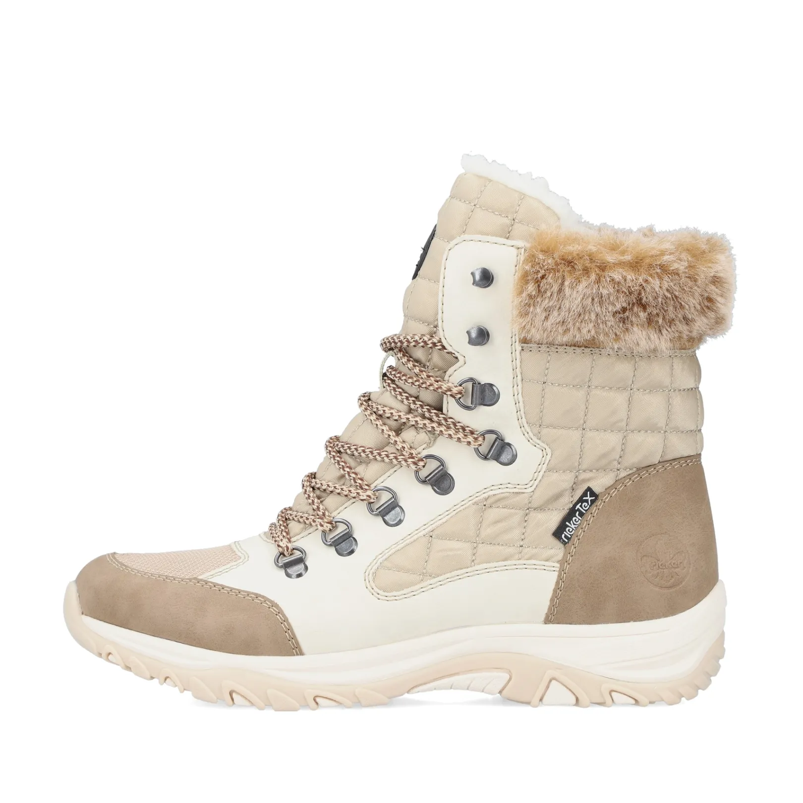 Rieker Stiefeletten & Boots | Fluffy<Damen Schnürstiefel -braun Beige