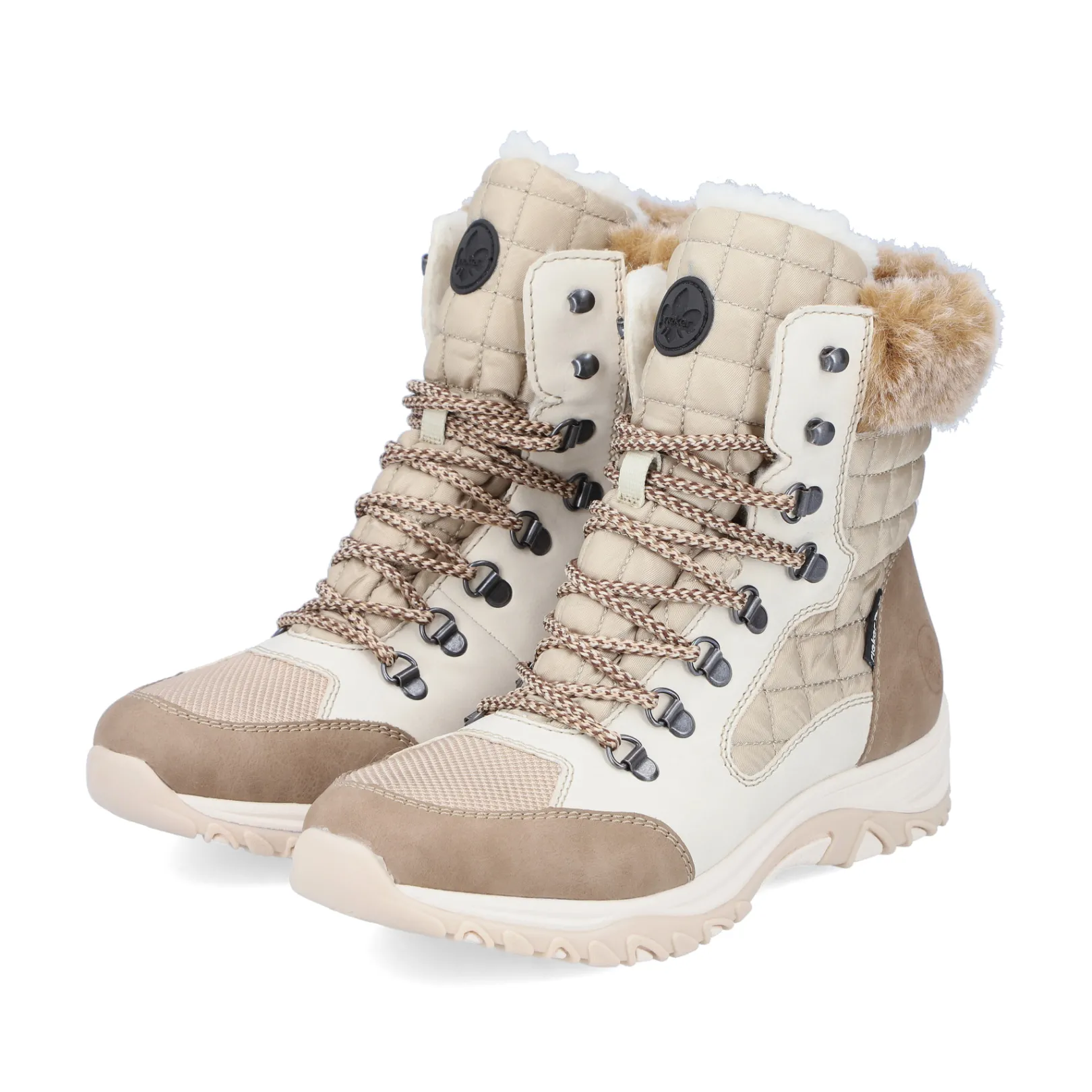 Rieker Stiefeletten & Boots | Fluffy<Damen Schnürstiefel -braun Beige