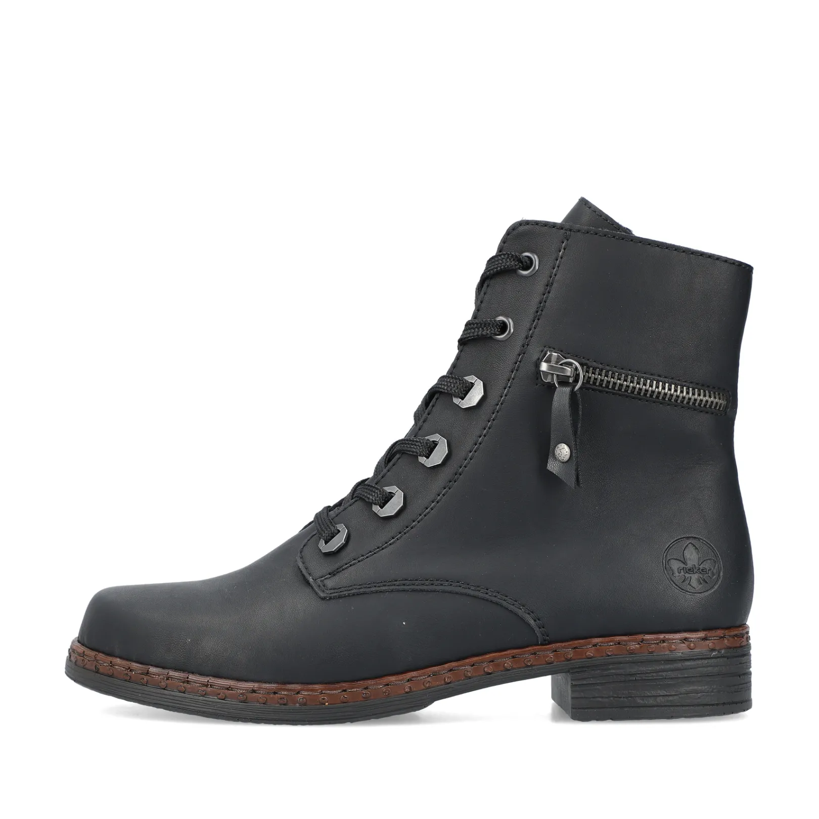 Rieker Stiefeletten & Boots<Damen Schnürstiefel carbon Schwarz