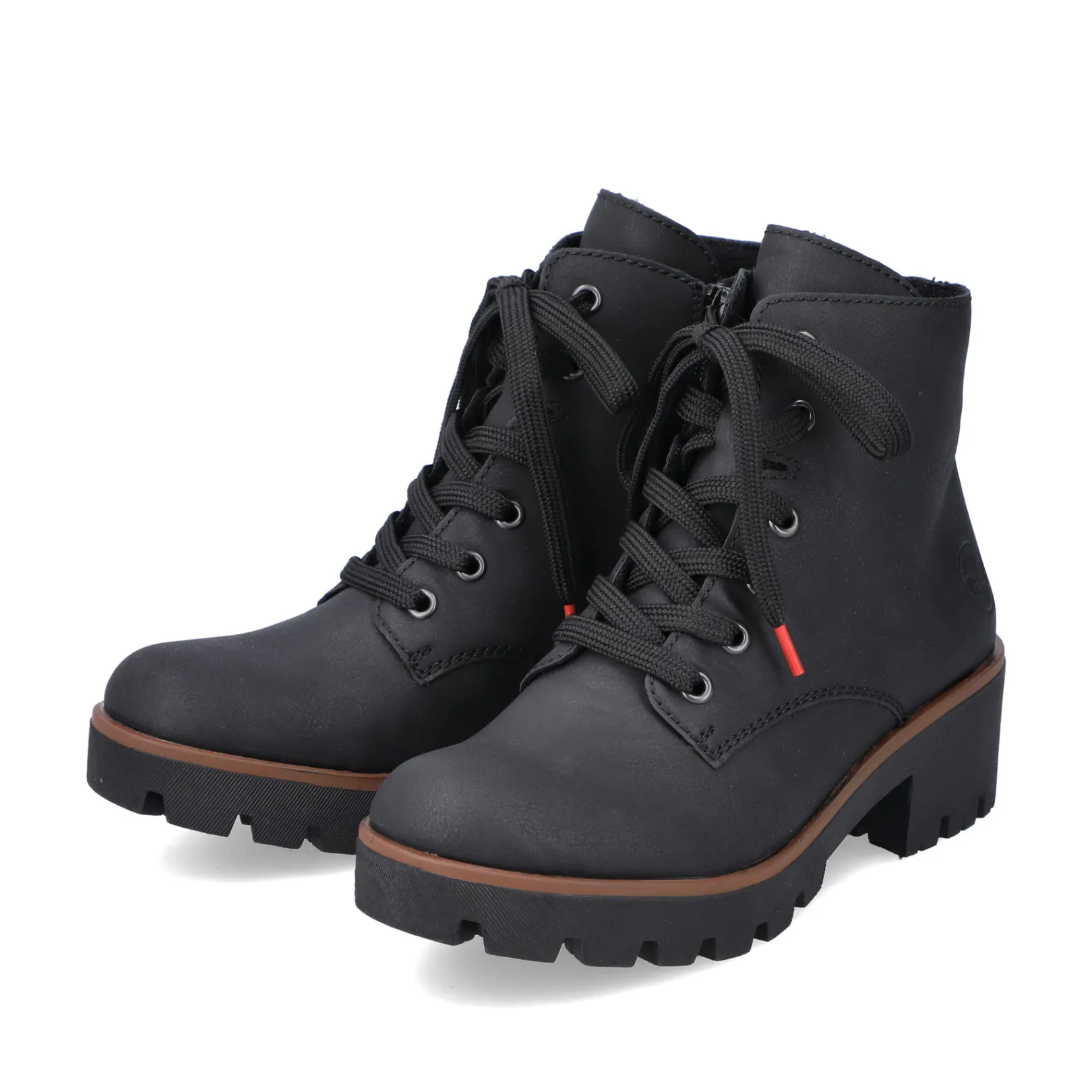 Rieker Stiefeletten & Boots<Damen Schnürstiefel carbon Schwarz