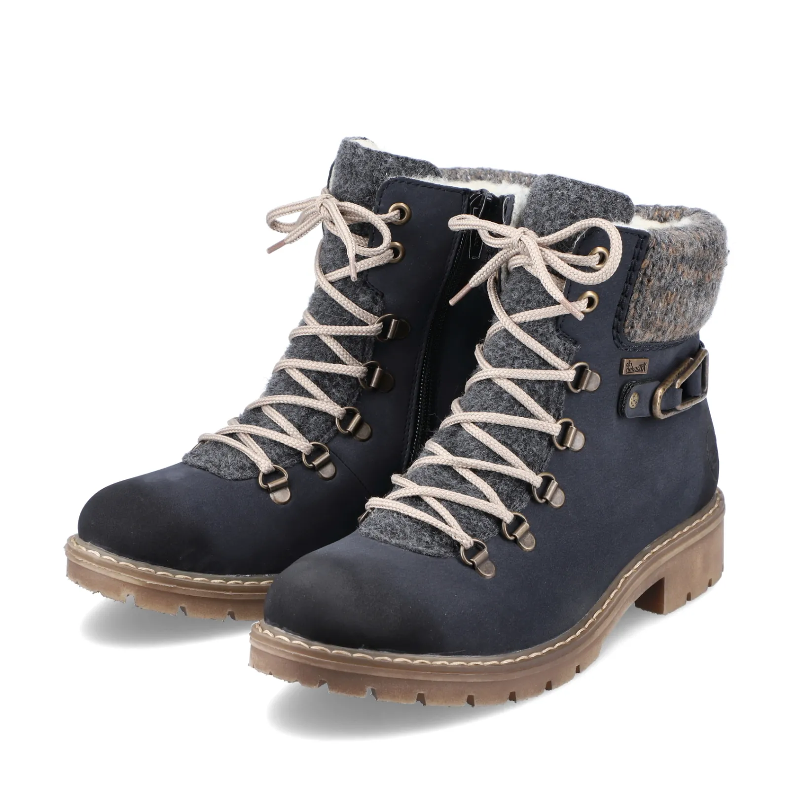 Rieker Stiefeletten & Boots<Damen Schnürstiefel dunkel Blau