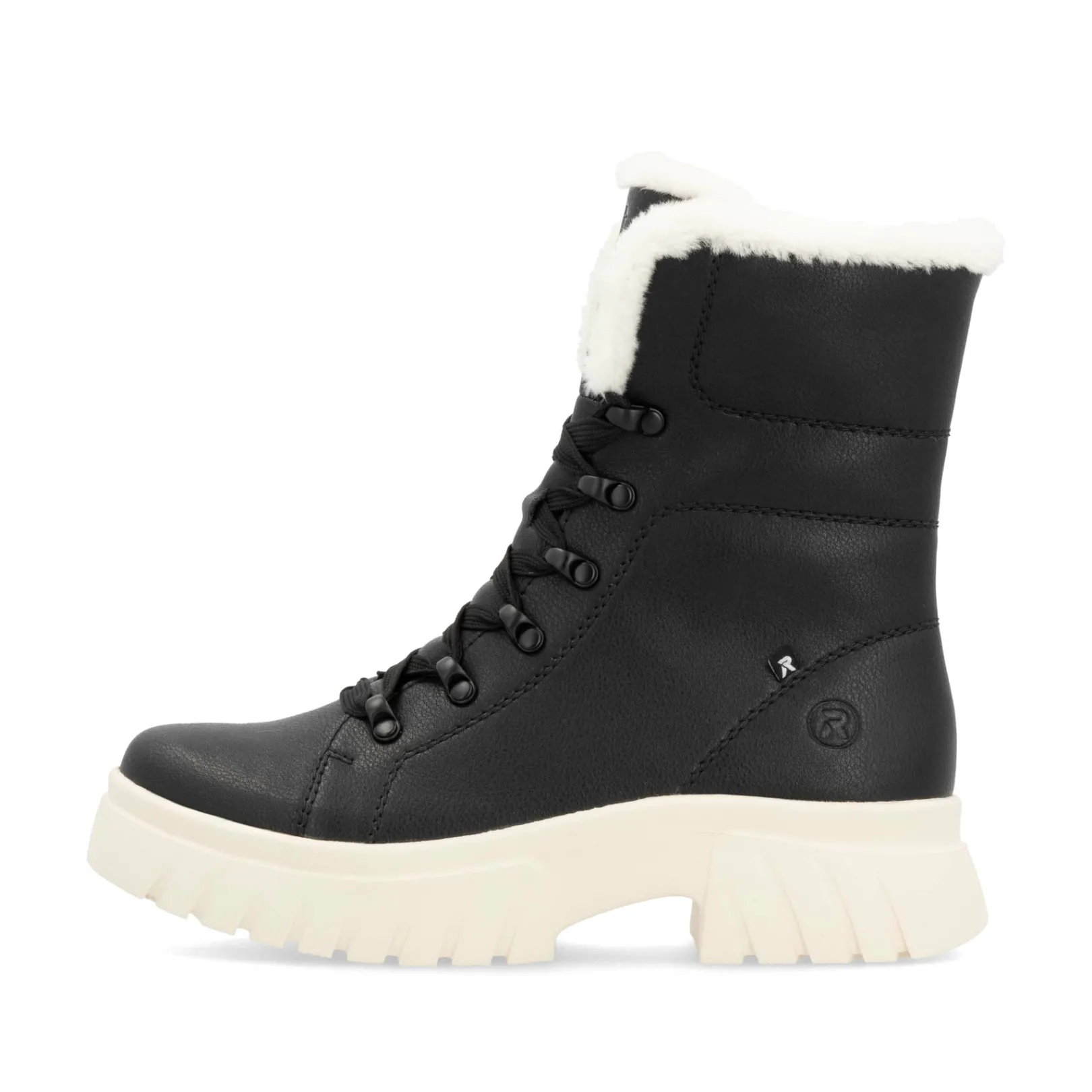 Rieker Stiefeletten & Boots | Fluffy<Damen Schnürstiefel graphit Schwarz