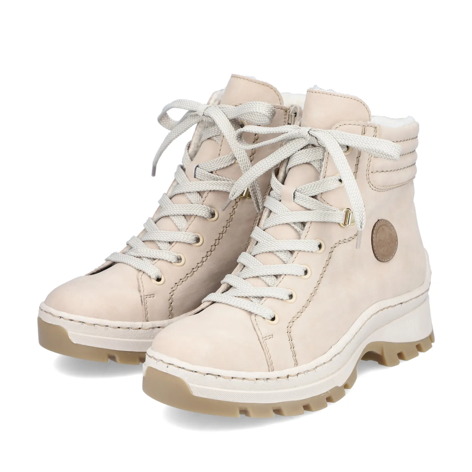 Rieker Stiefeletten & Boots<Damen Schnürstiefel hell Beige