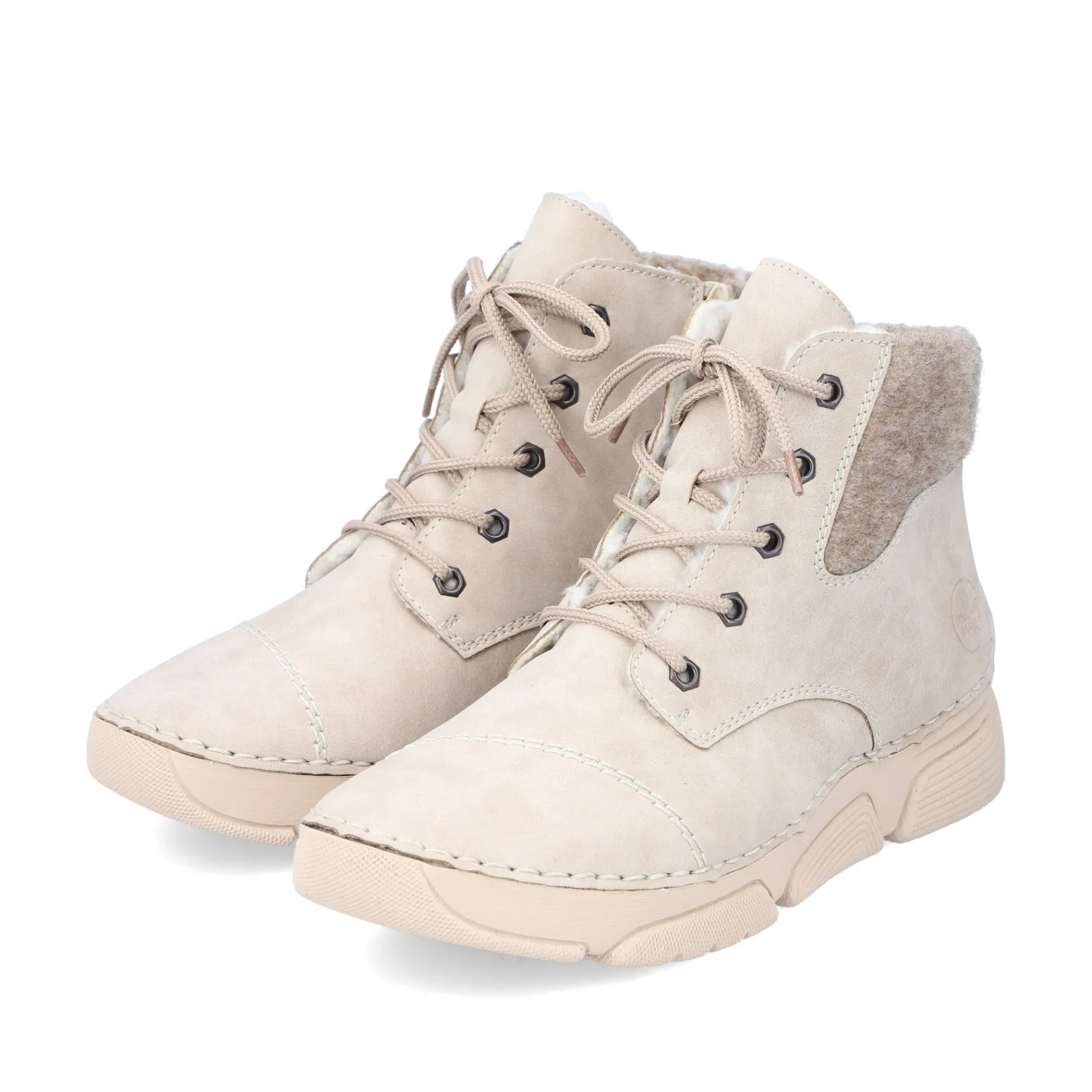 Rieker Stiefeletten & Boots<Damen Schnürstiefel hell Beige