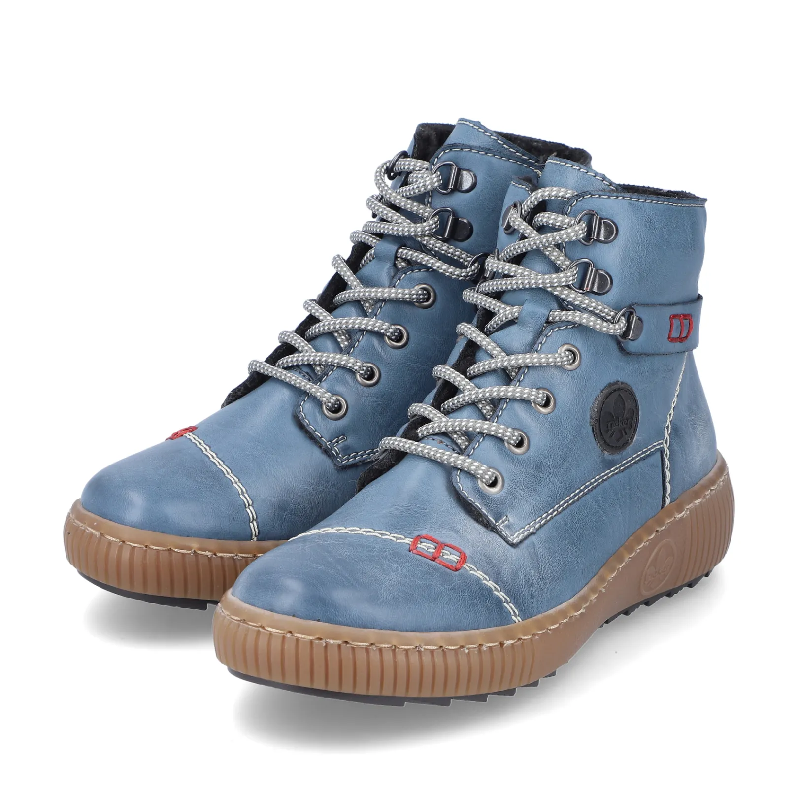 Rieker Stiefeletten & Boots<Damen Schnürstiefel himmel Blau