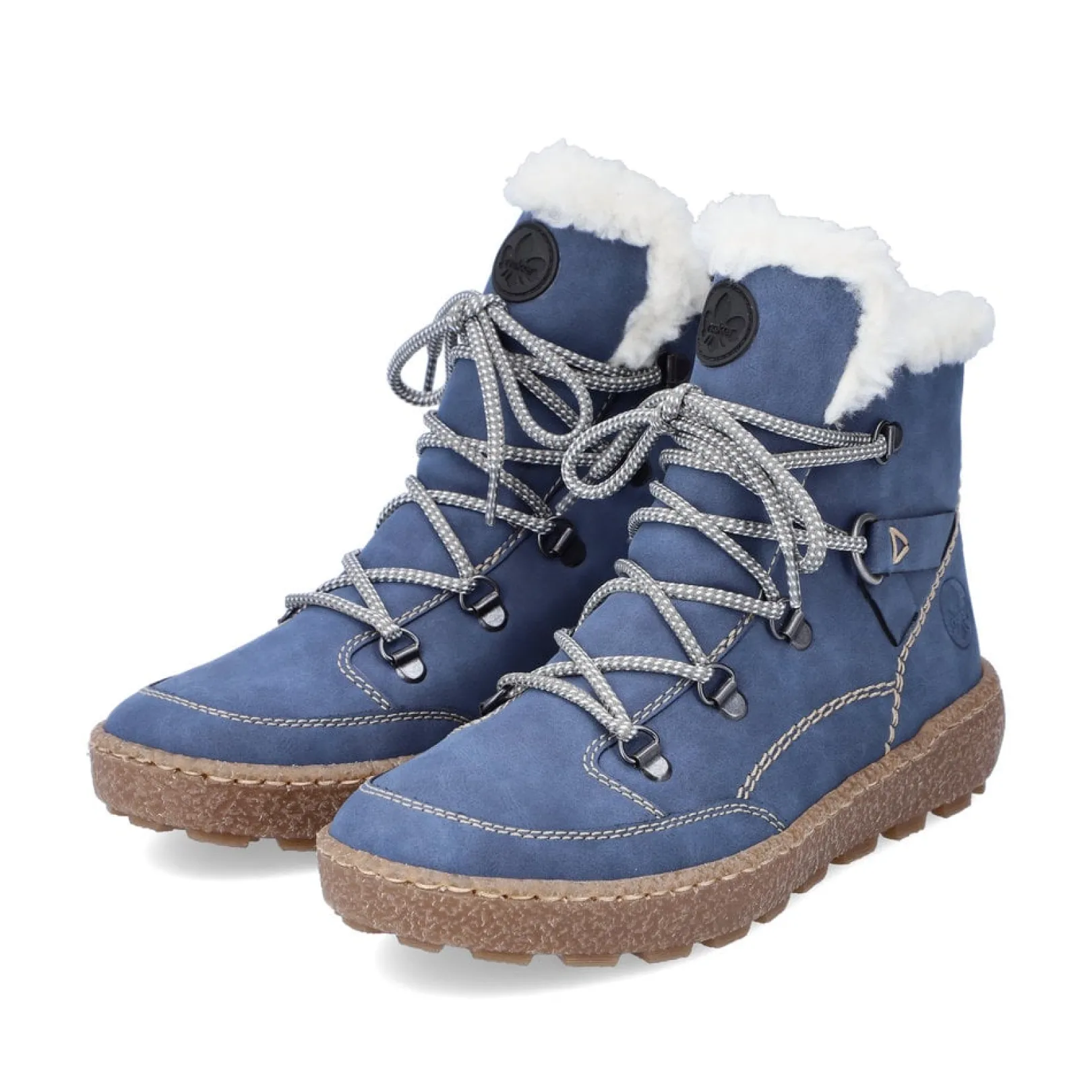 Rieker Stiefeletten & Boots | Fluffy<Damen Schnürstiefel himmel Blau