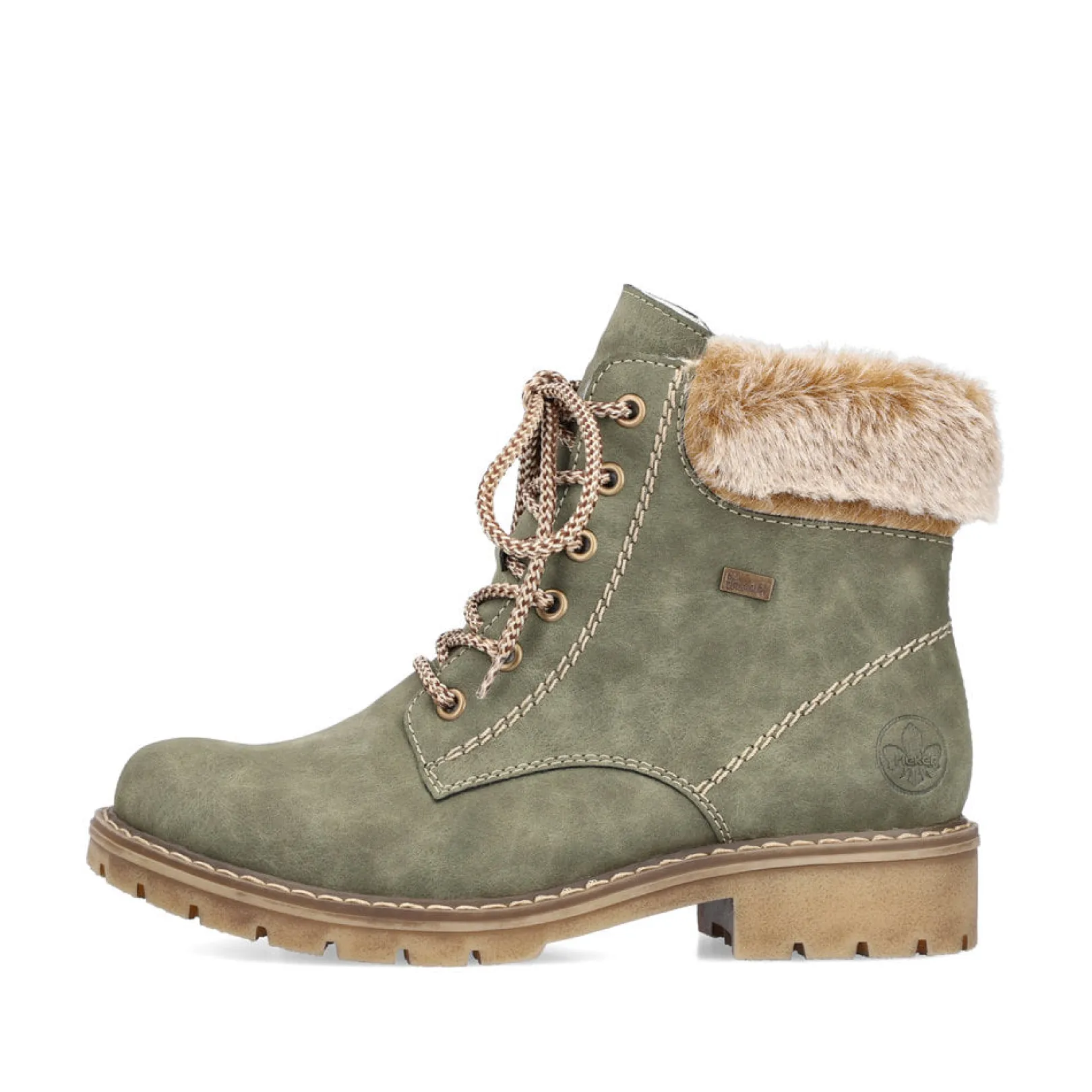 Rieker Stiefeletten & Boots | Fluffy<Damen Schnürstiefel laub Grün