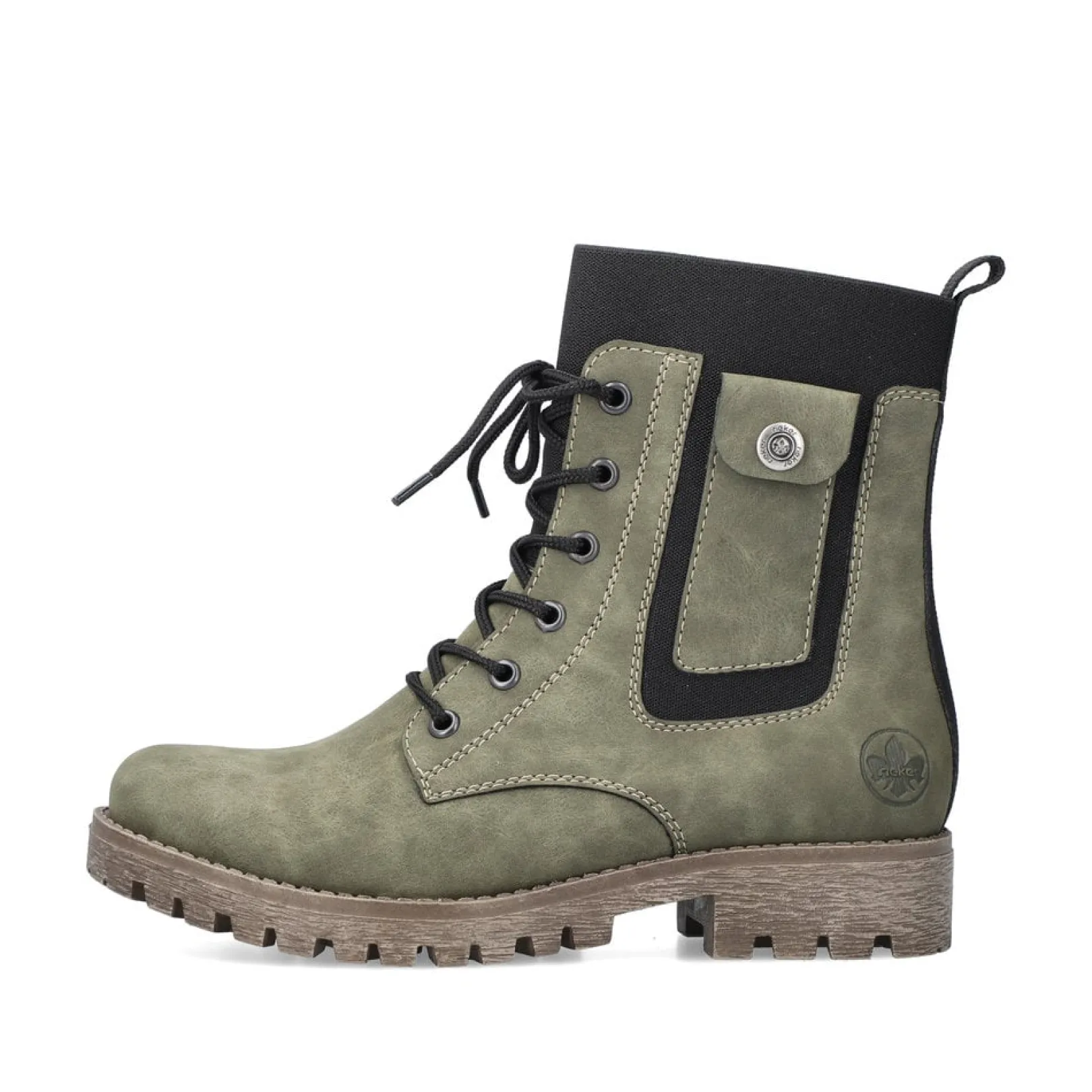 Rieker Stiefeletten & Boots<Damen Schnürstiefel laub Grün