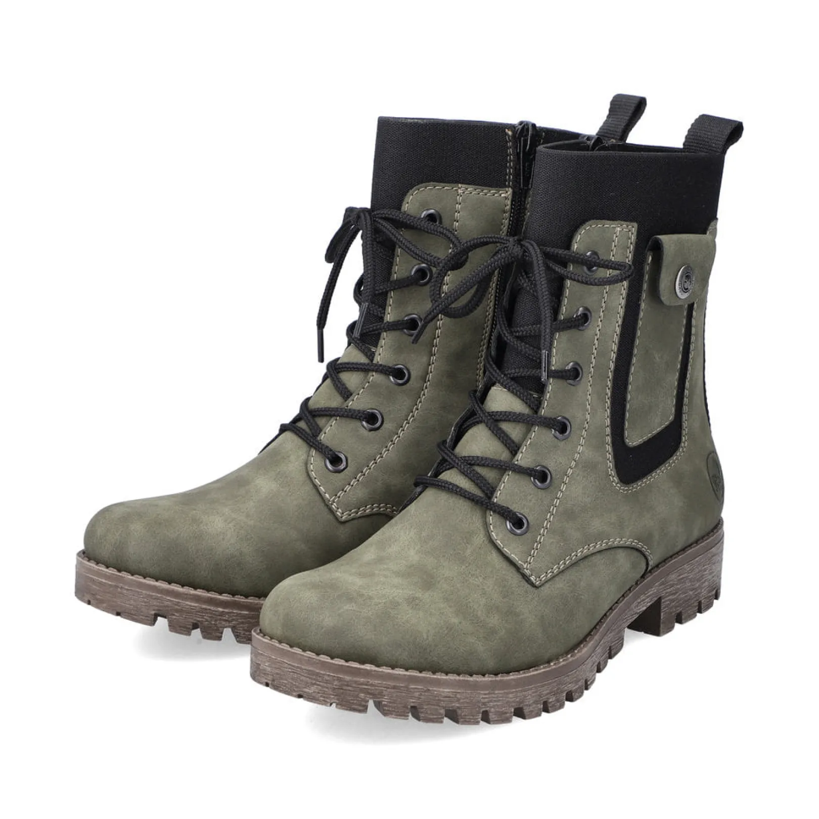 Rieker Stiefeletten & Boots<Damen Schnürstiefel laub Grün