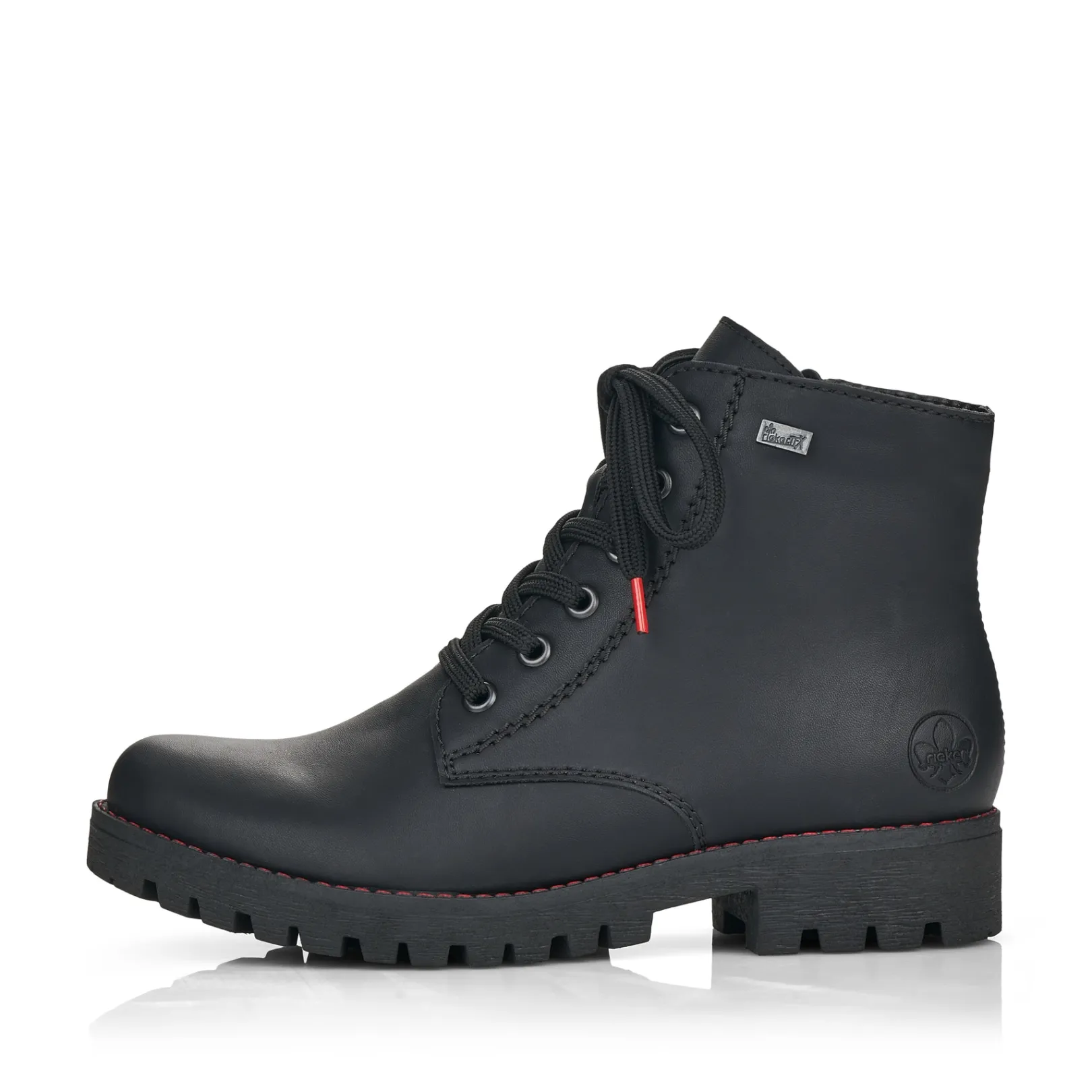 Rieker Stiefeletten & Boots<Damen Schnürstiefel matt Schwarz