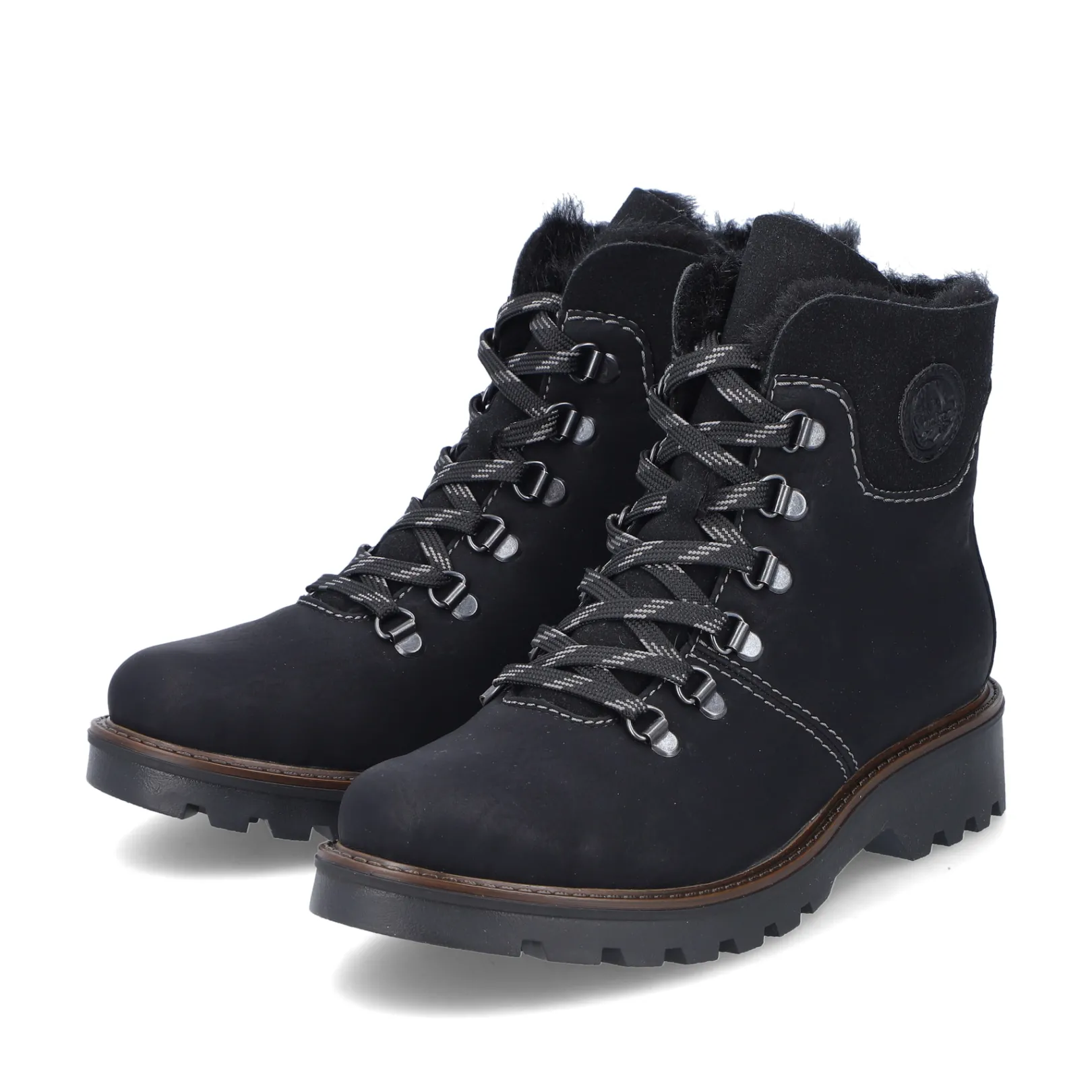 Rieker Stiefeletten & Boots<Damen Schnürstiefel mitternachts Schwarz