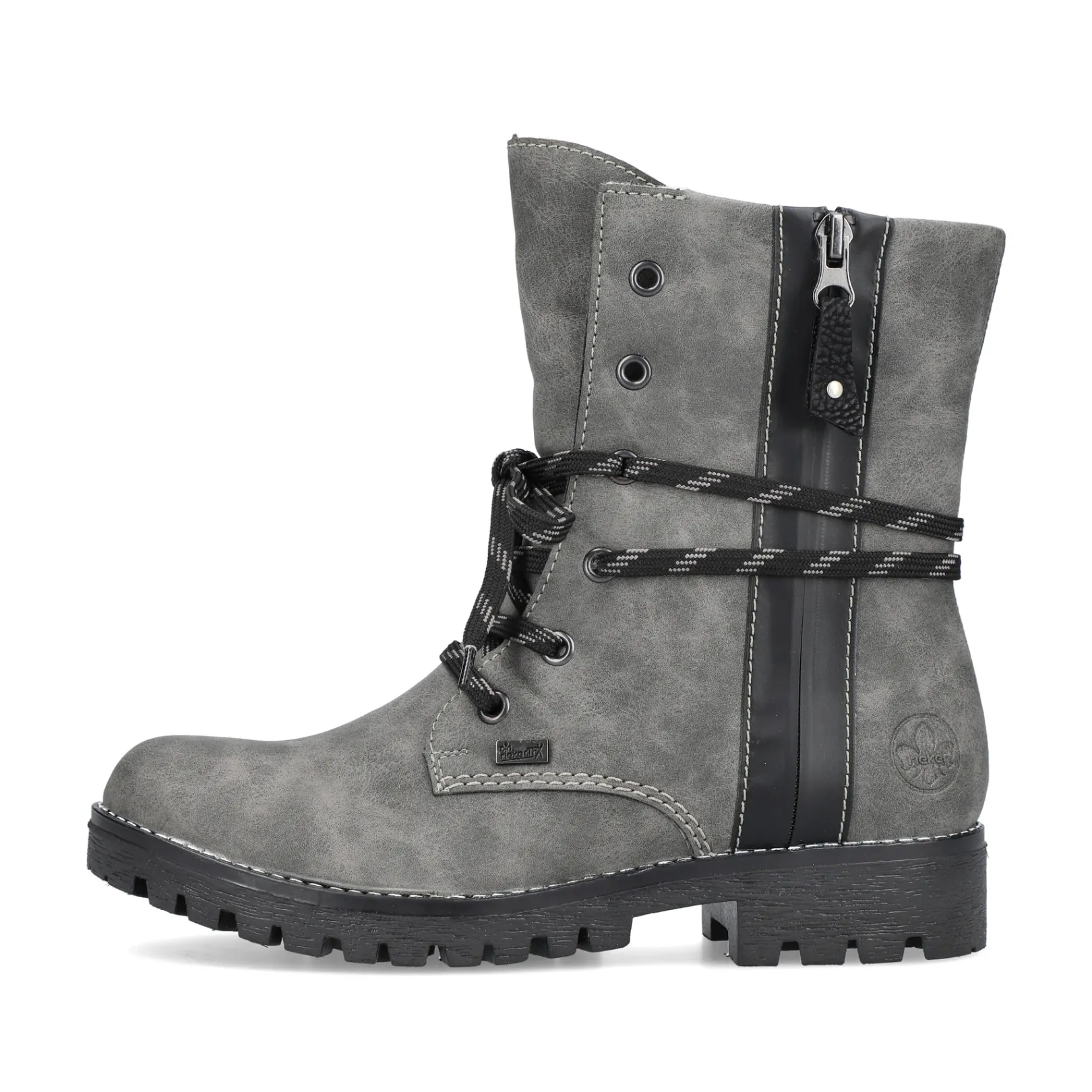 Rieker Stiefeletten & Boots<Damen Schnürstiefel mond Grau