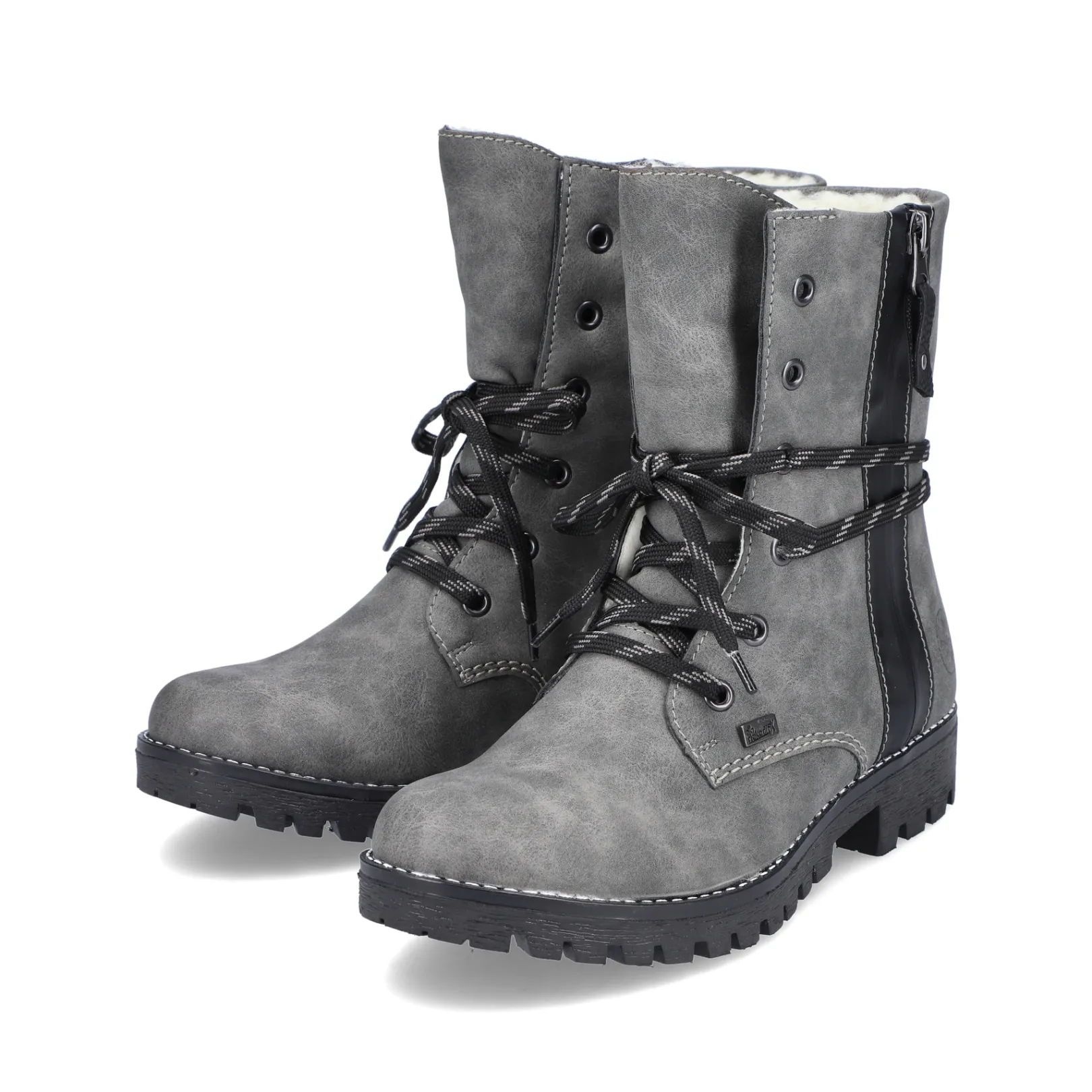 Rieker Stiefeletten & Boots<Damen Schnürstiefel mond Grau