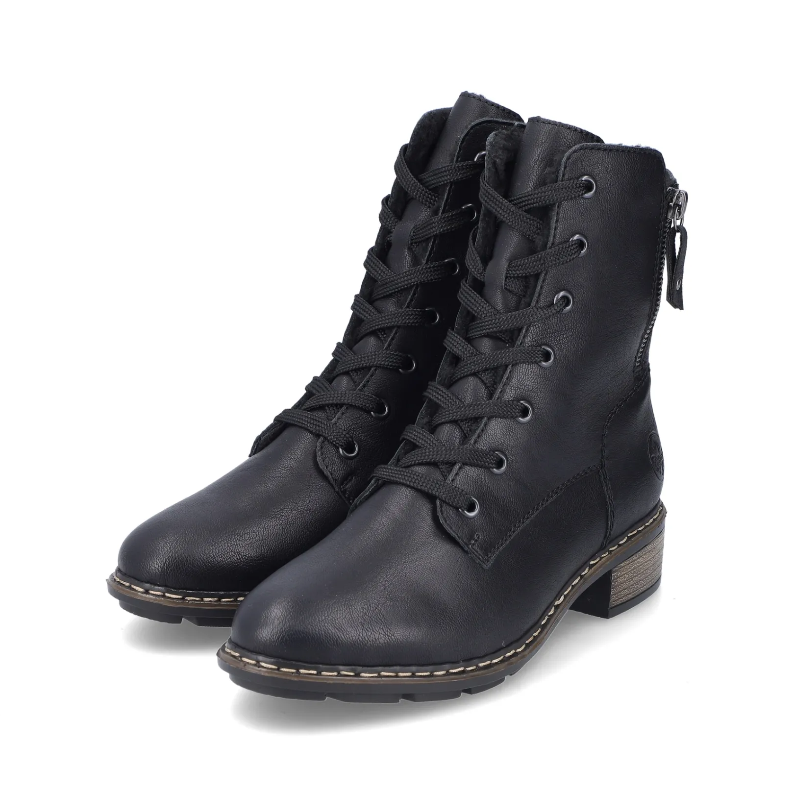 Rieker Stiefeletten & Boots<Damen Schnürstiefel nacht Schwarz