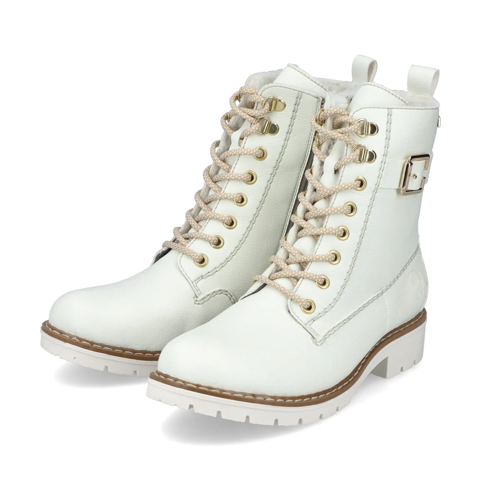 Rieker Stiefeletten & Boots<Damen Schnürstiefel reinweiß Weiss