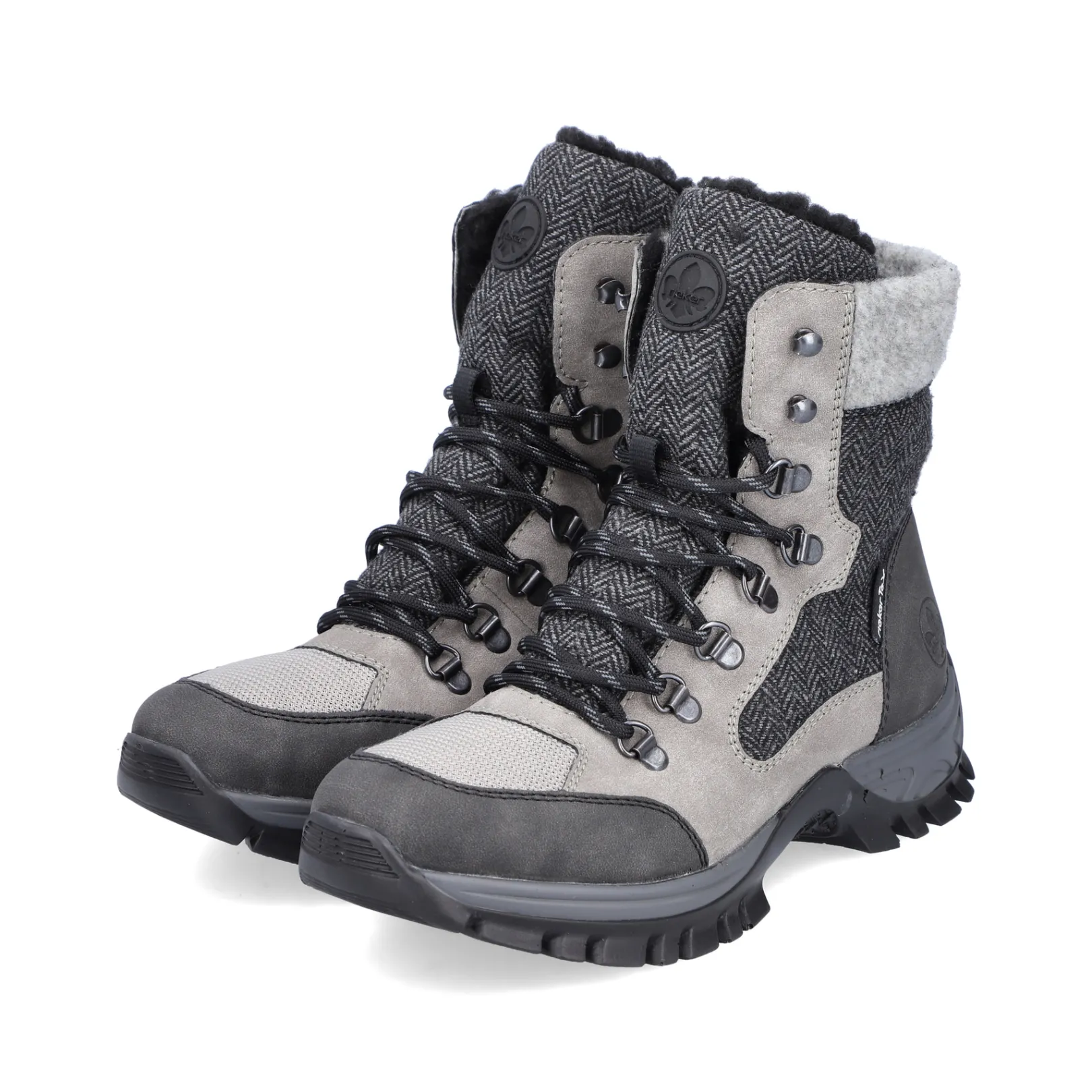 Rieker Stiefeletten & Boots<Damen Schnürstiefel silber Grau