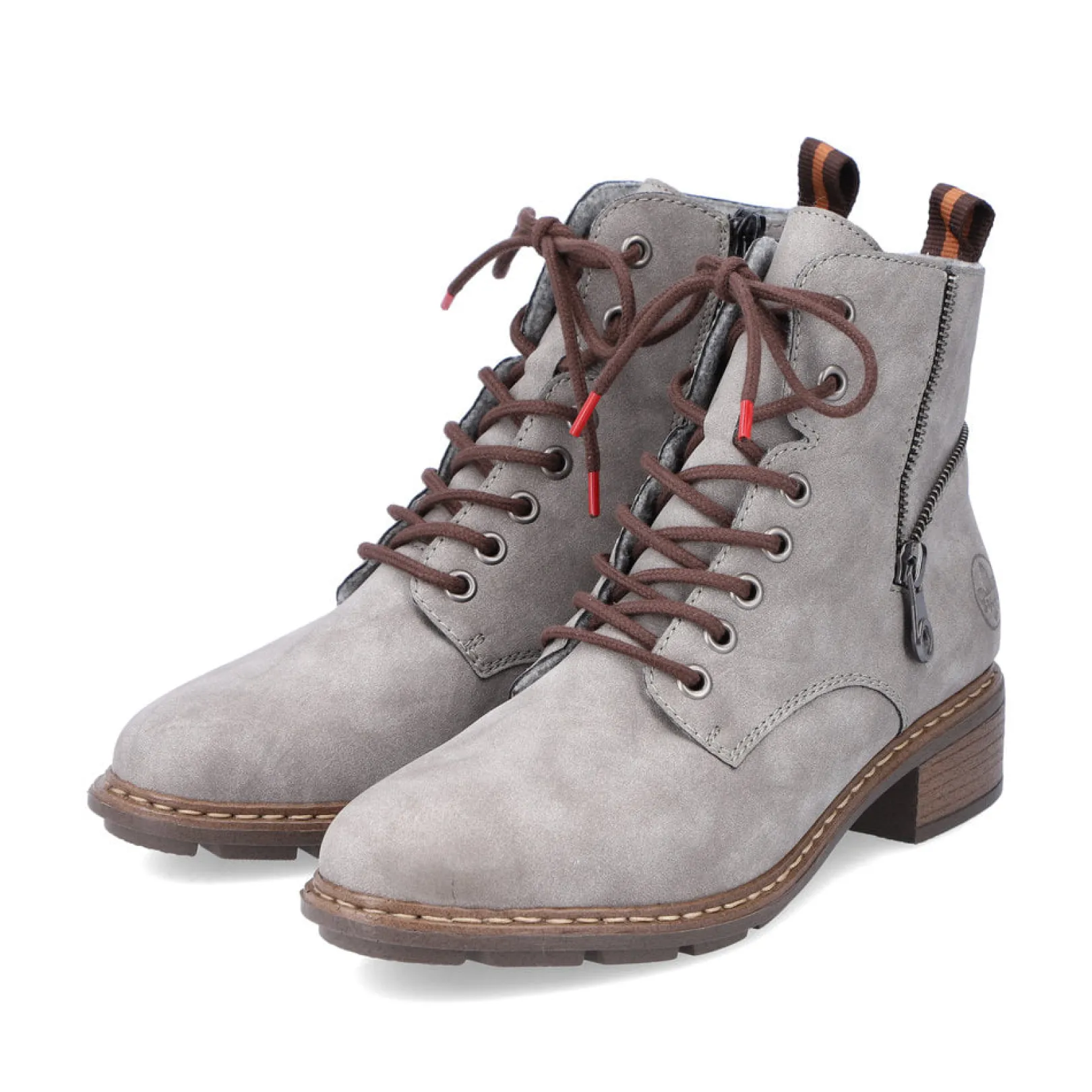 Rieker Stiefeletten & Boots<Damen Schnürstiefel silber Grau