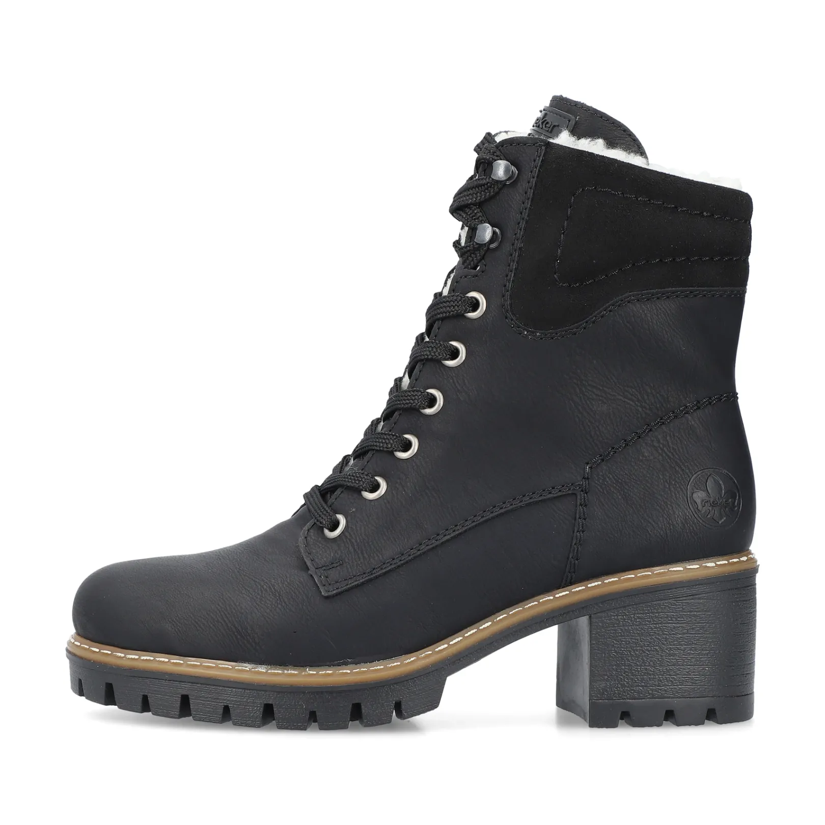 Rieker Stiefeletten & Boots<Damen Schnürstiefel tief Schwarz