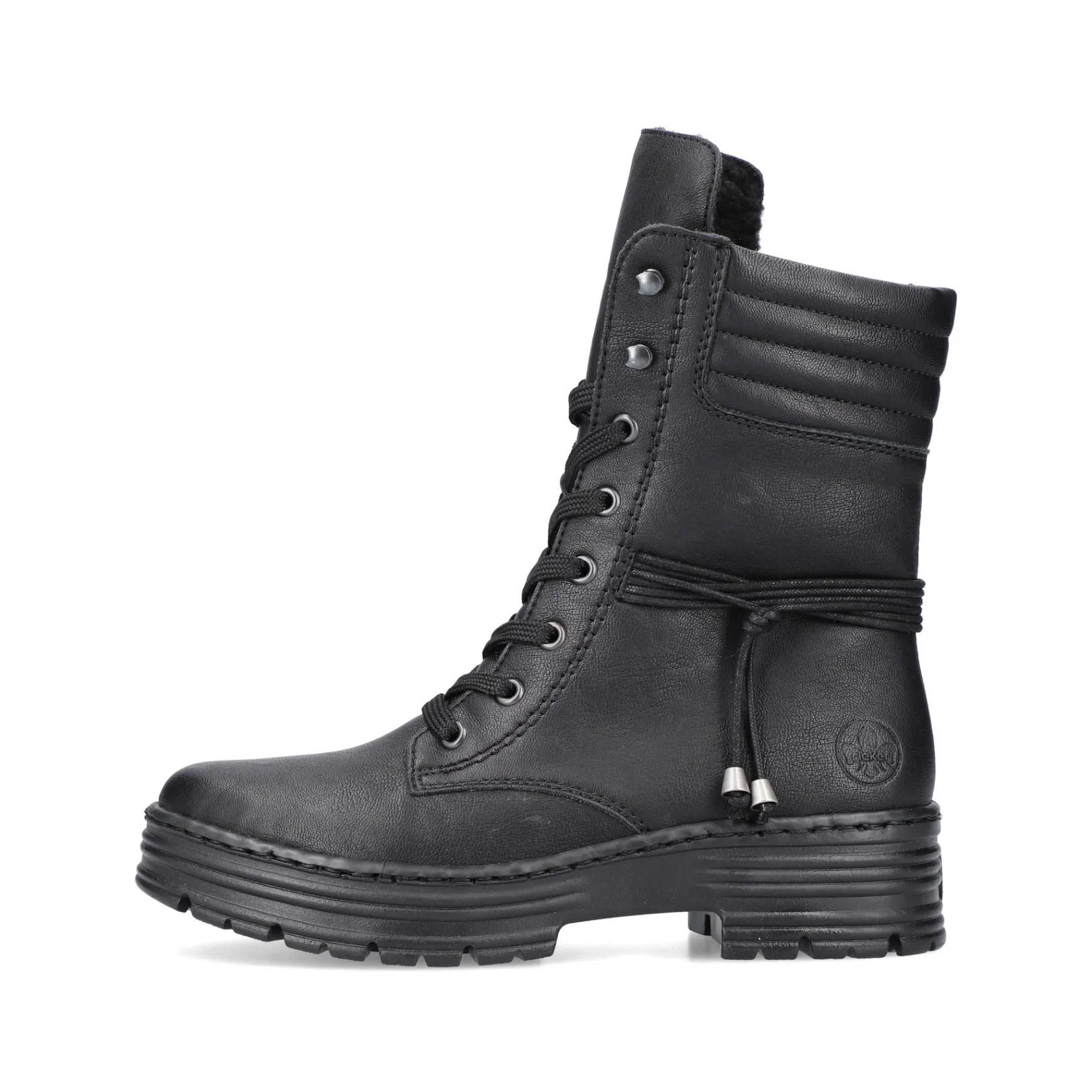 Rieker Stiefeletten & Boots<Damen Schnürstiefel tief Schwarz