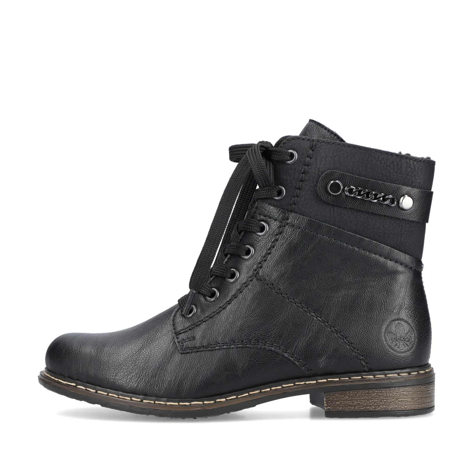 Rieker Stiefeletten & Boots<Damen Schnürstiefel tief Schwarz