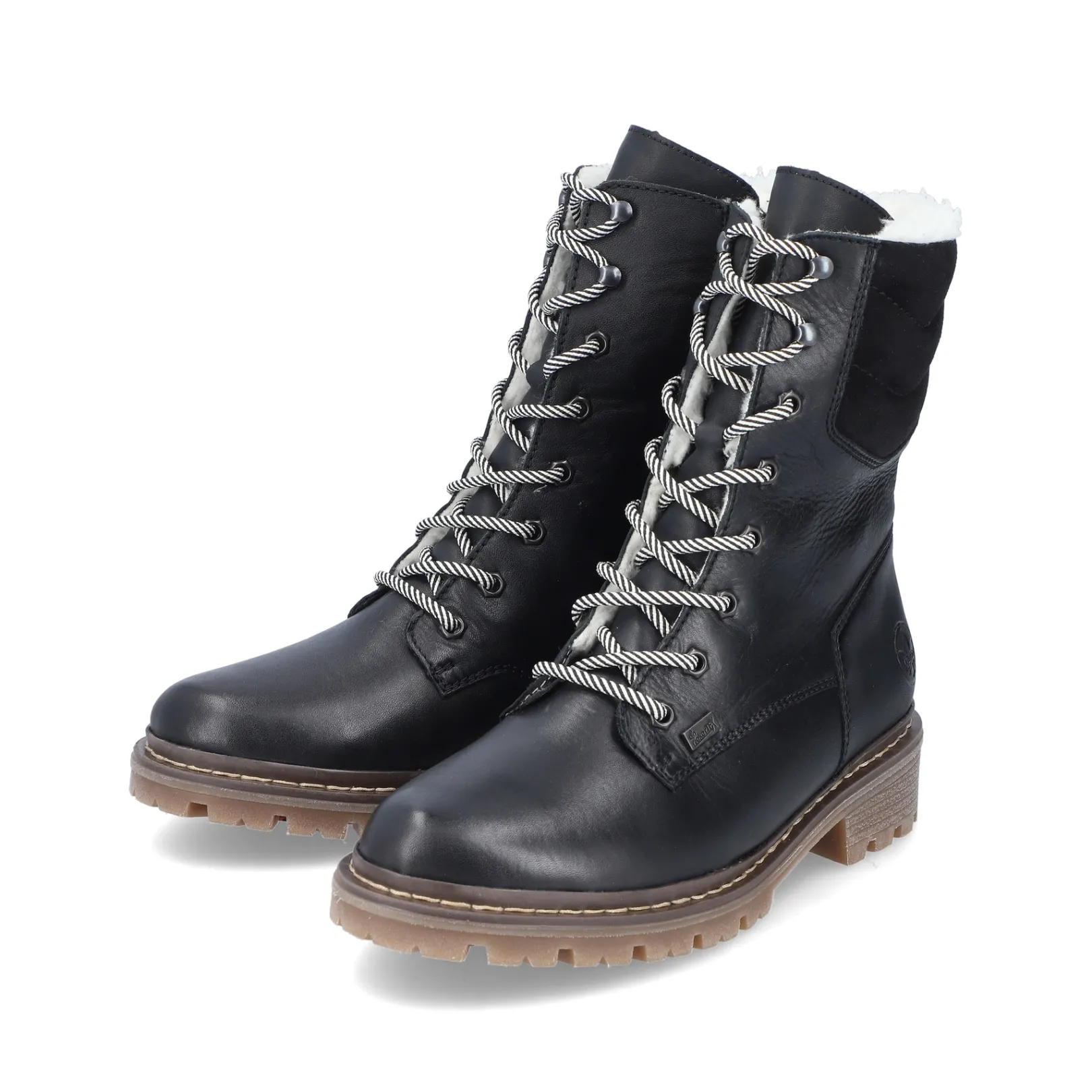 Rieker Stiefeletten & Boots<Damen Schnürstiefel tief Schwarz