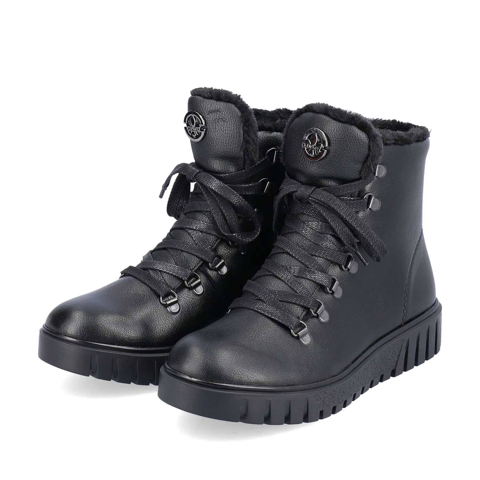 Rieker Stiefeletten & Boots<Damen Schnürstiefel tief Schwarz