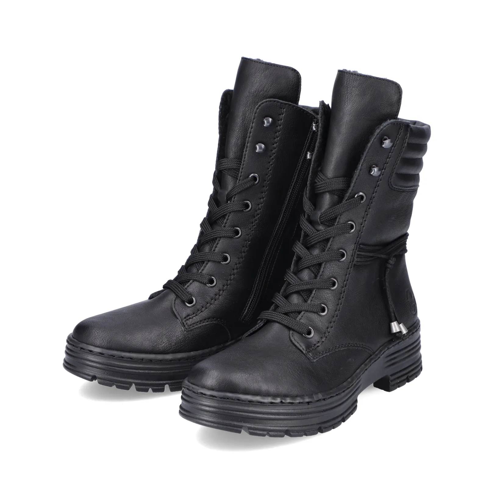 Rieker Stiefeletten & Boots<Damen Schnürstiefel tief Schwarz