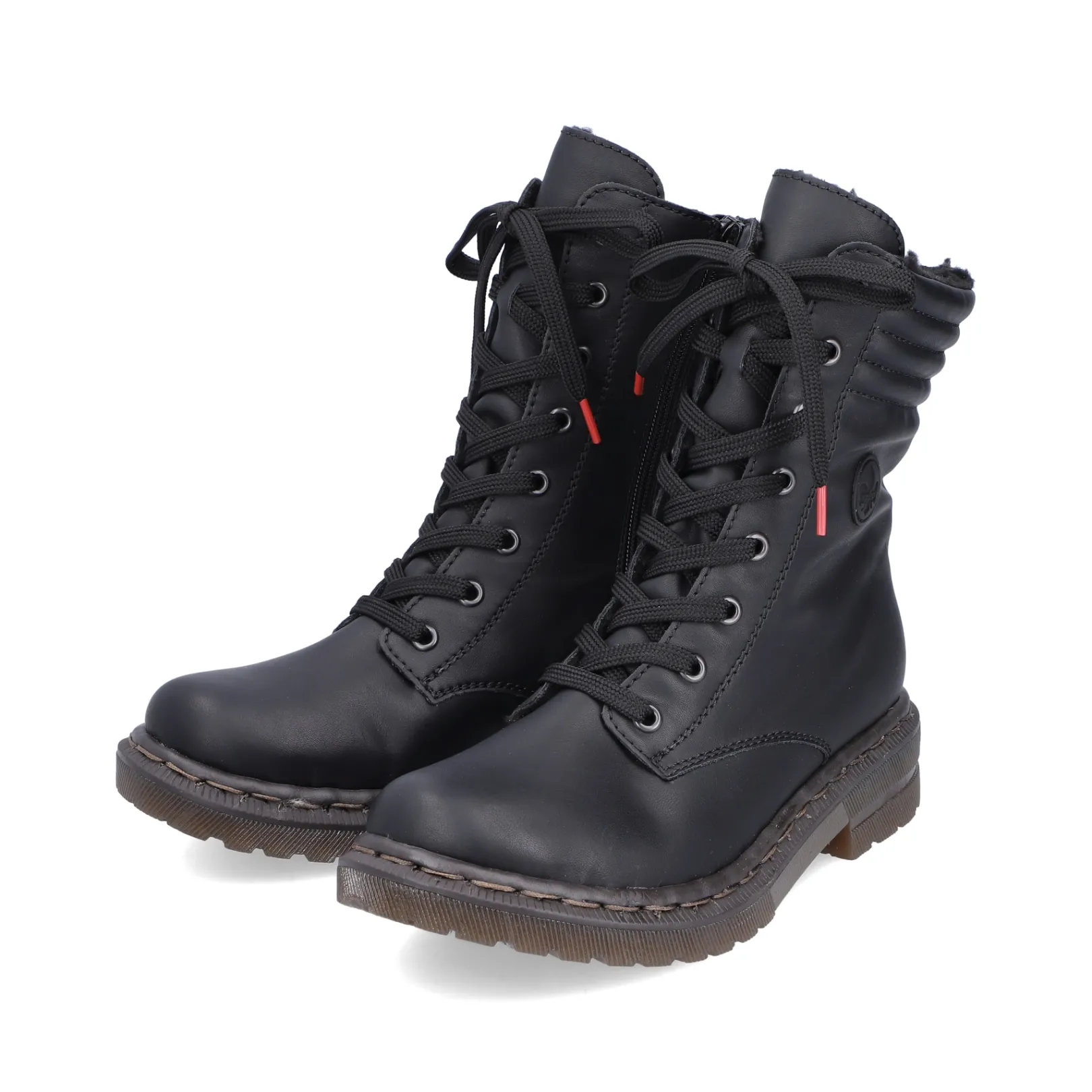 Rieker Stiefeletten & Boots<Damen Schnürstiefel tief Schwarz