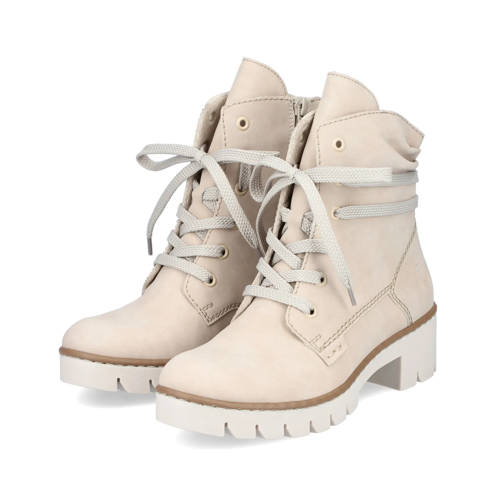 Rieker Stiefeletten & Boots<Damen Schnürstiefel vanille Beige