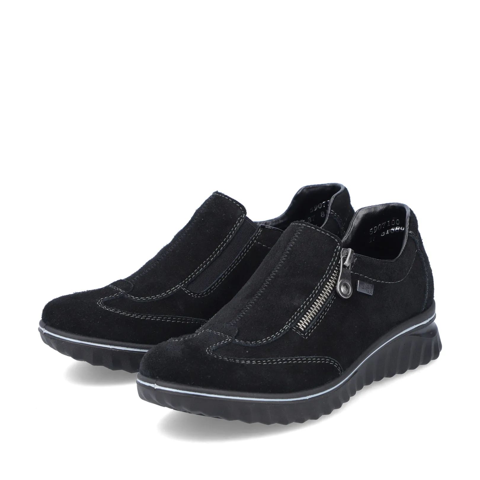 Rieker Halbschuhe & Slipper<Damen Slipper asphalt Schwarz