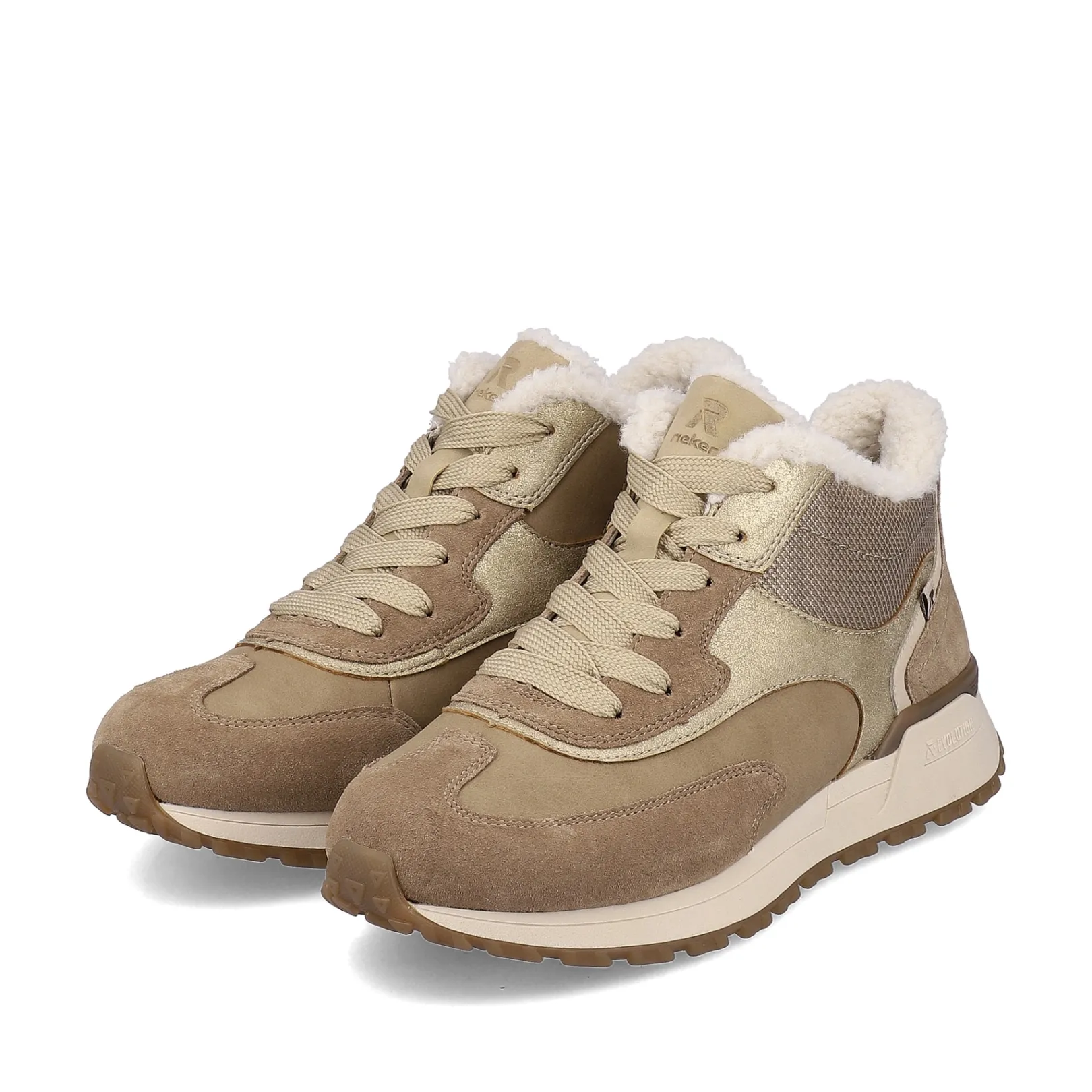 Rieker Sneaker | Fluffy<Damen Sneaker High champagner Beige