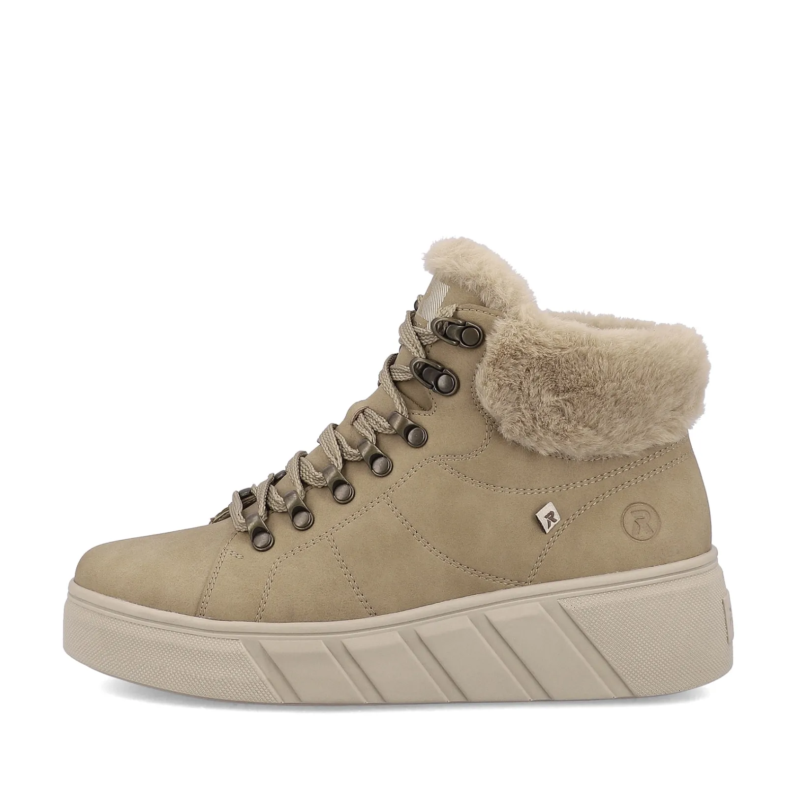 Rieker Sneaker | Fluffy<Damen Sneaker High clay Beige