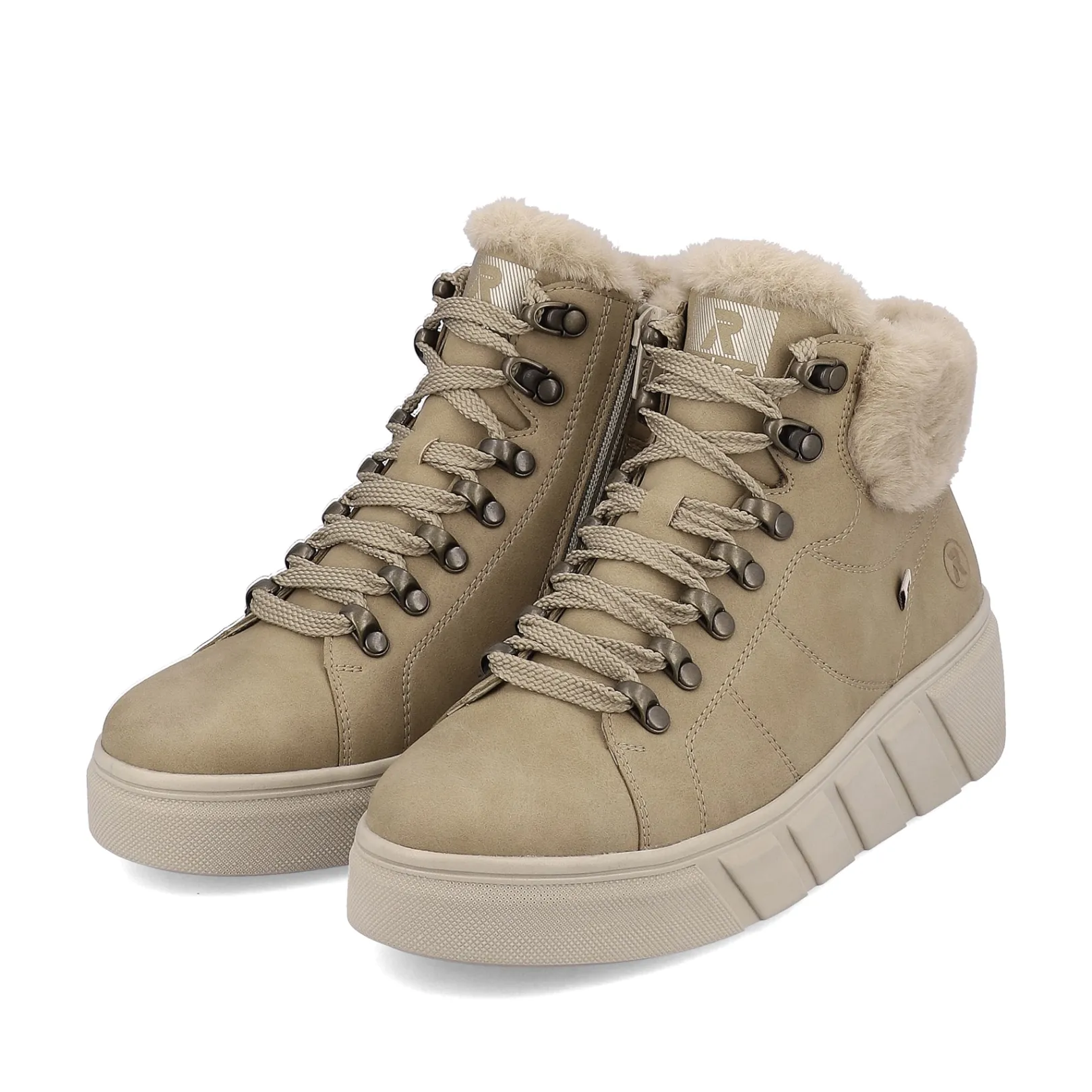 Rieker Sneaker | Fluffy<Damen Sneaker High clay Beige