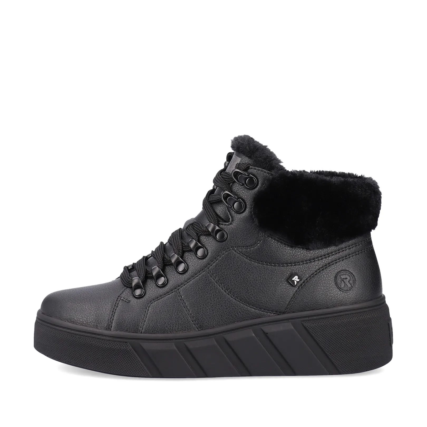 Rieker Sneaker | Fluffy<Damen Sneaker High deep black Schwarz