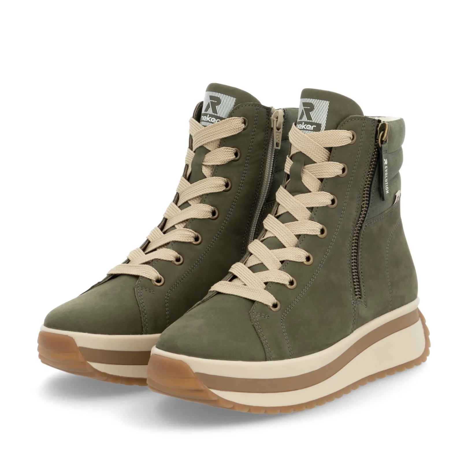 Rieker Sneaker<Damen Sneaker High khaki Grün