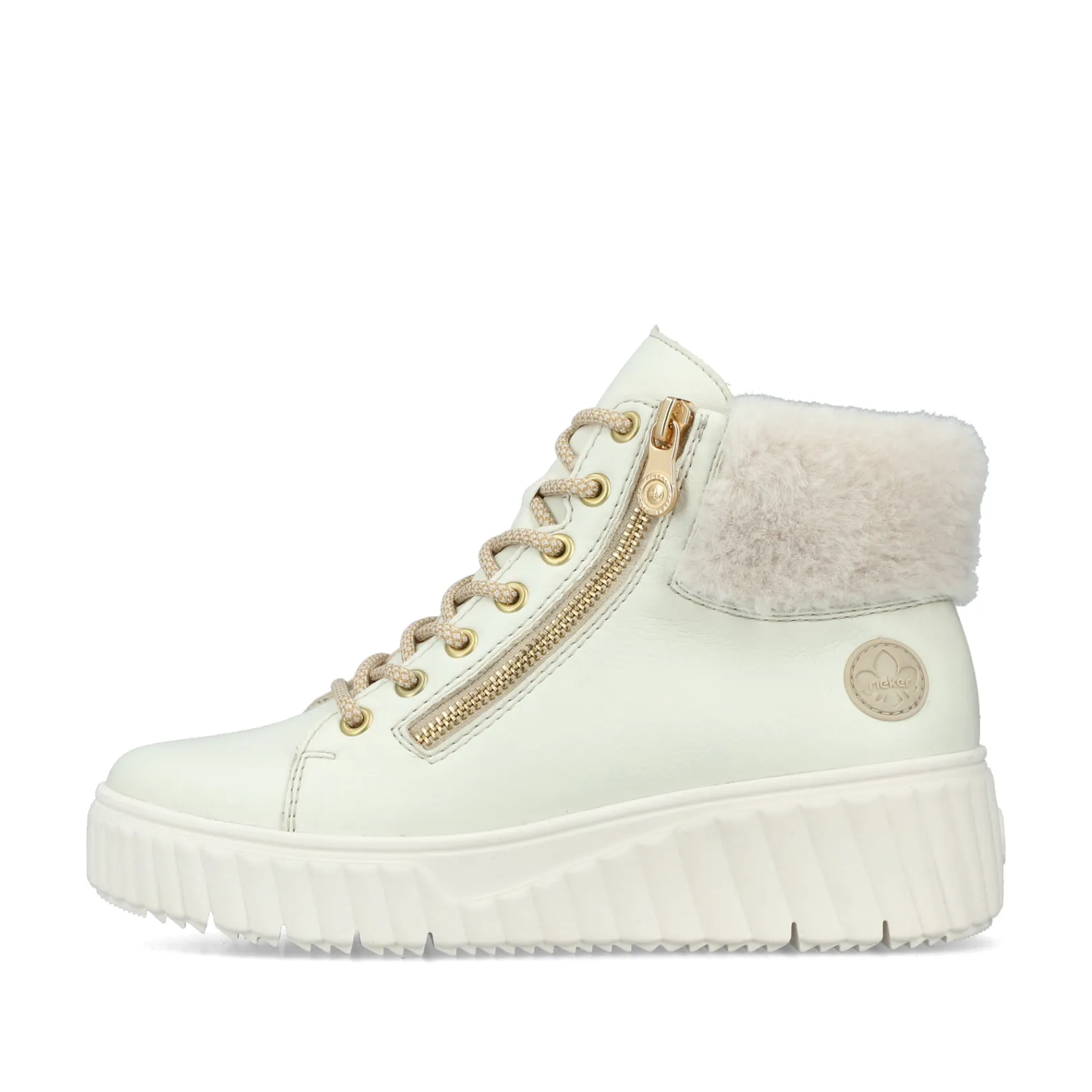 Rieker Sneaker | Fluffy<Damen Sneaker High kristallweiß Weiss