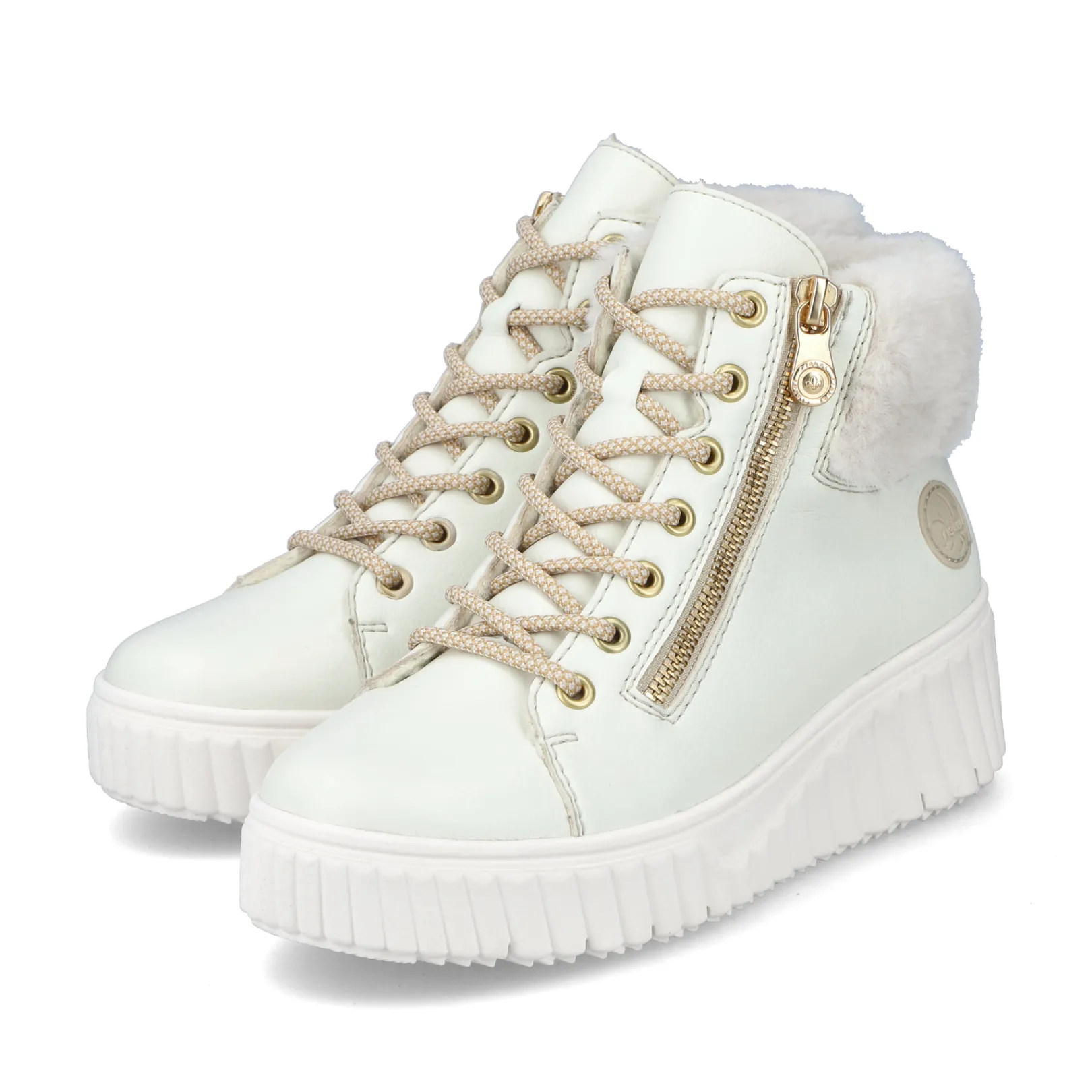 Rieker Sneaker | Fluffy<Damen Sneaker High kristallweiß Weiss