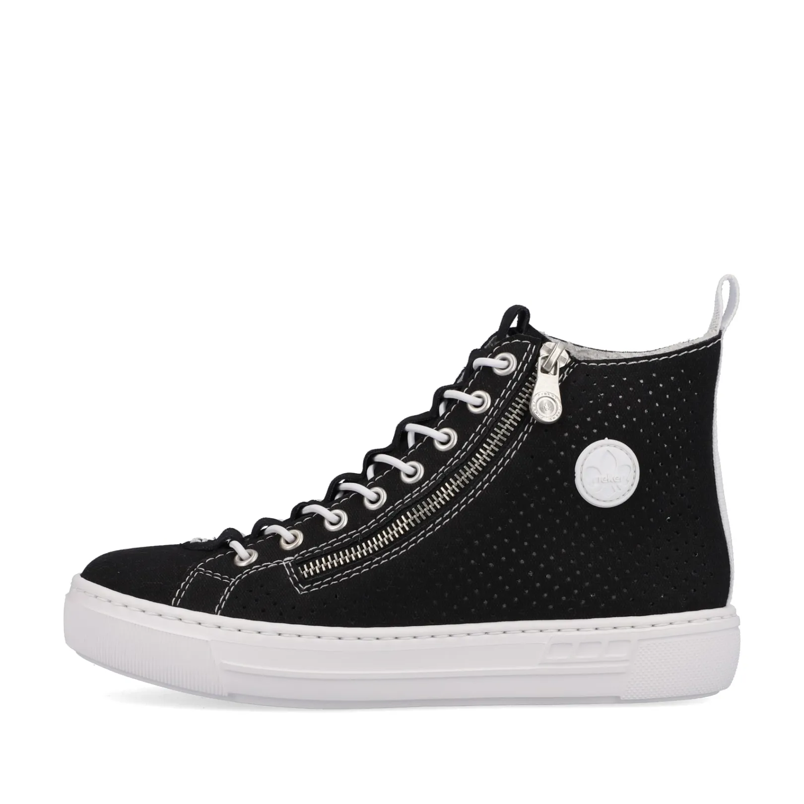 Rieker Sneaker<Damen Sneaker High nacht-kristallweiß Schwarz