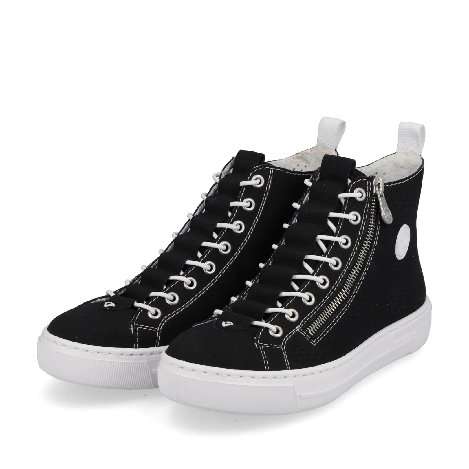 Rieker Sneaker<Damen Sneaker High nacht-kristallweiß Schwarz